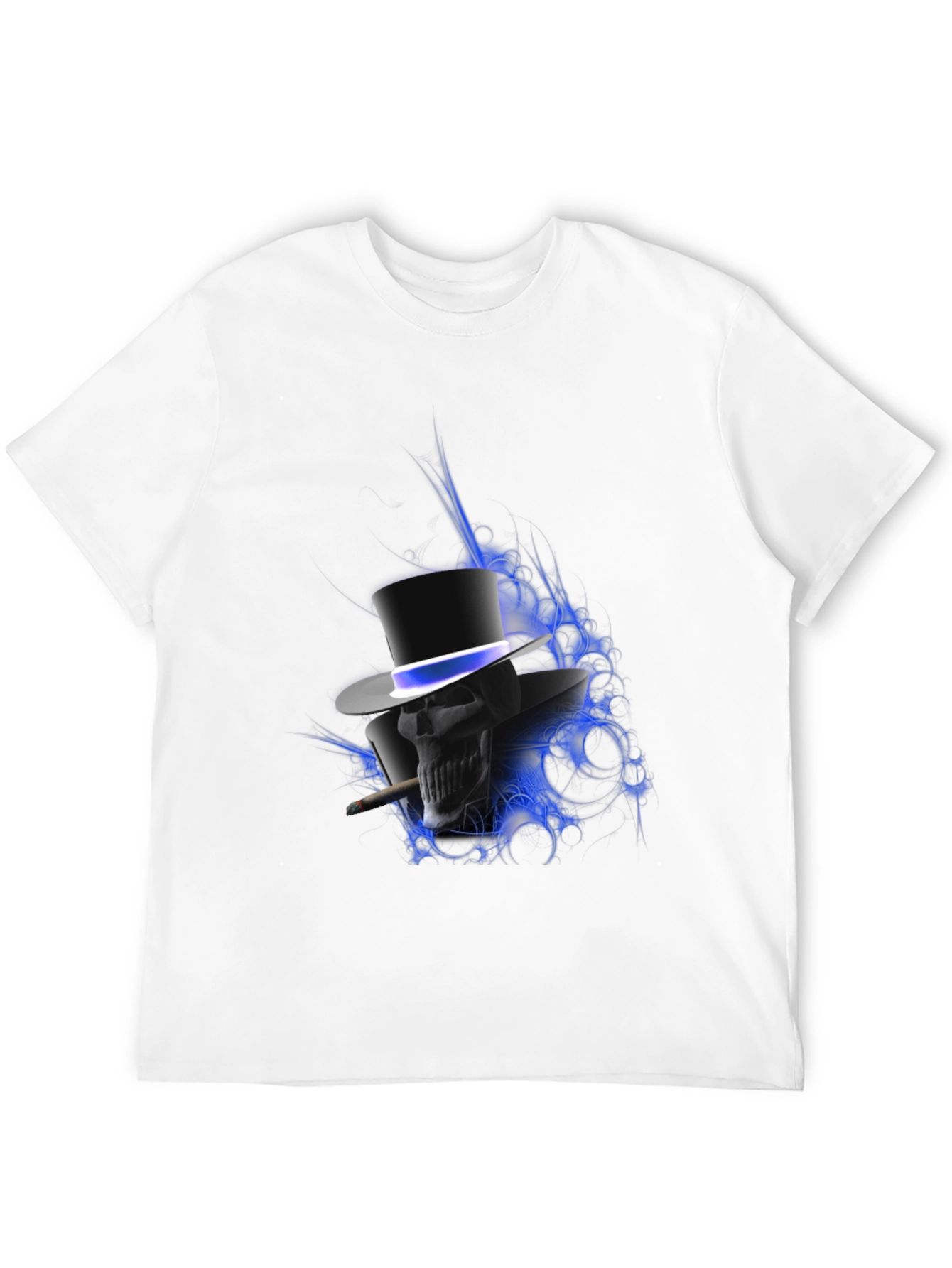Skull in Top Hat Graphic T-Shirt