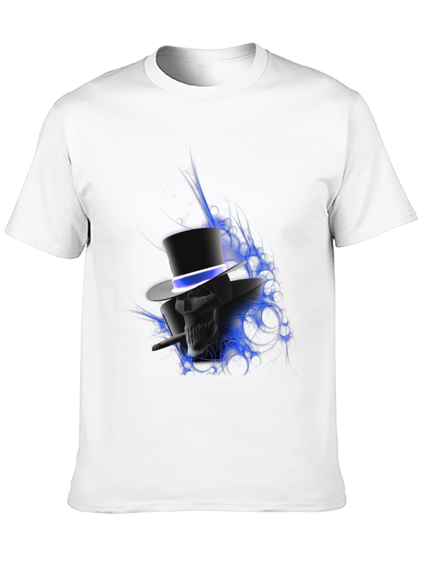 Skull in Top Hat Graphic T-Shirt