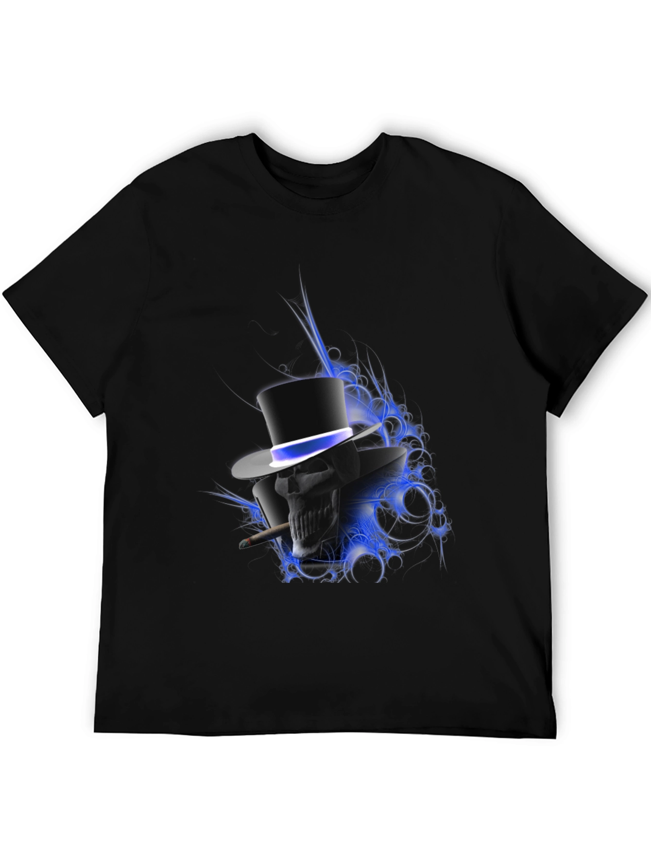 Skull in Top Hat Graphic T-Shirt