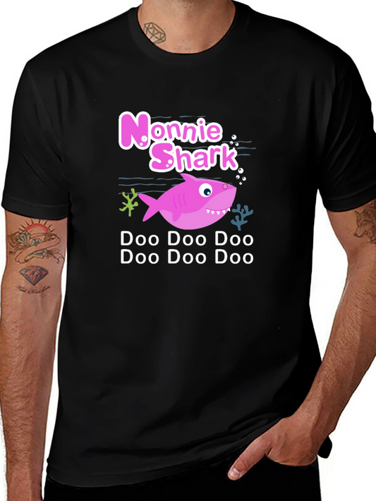 Nonnie Shark Doo Doo T-Shirt - Black