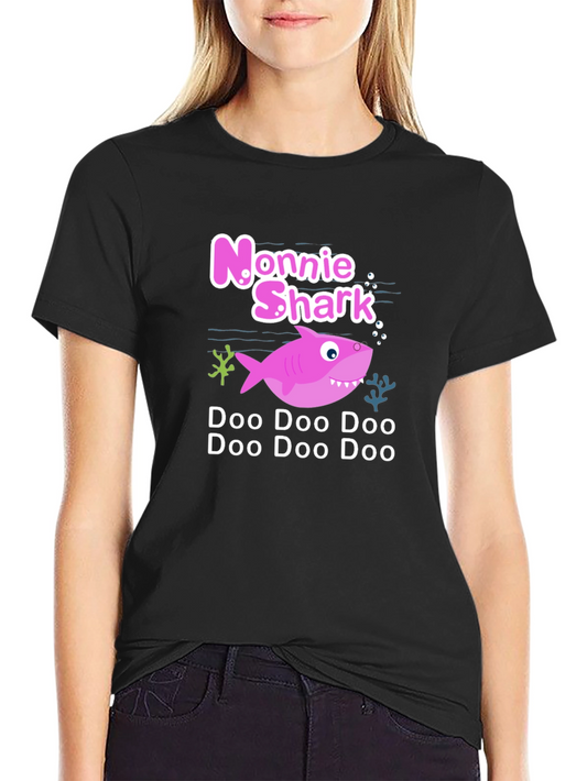 Nonnie Shark Doo Doo T-Shirt - Black