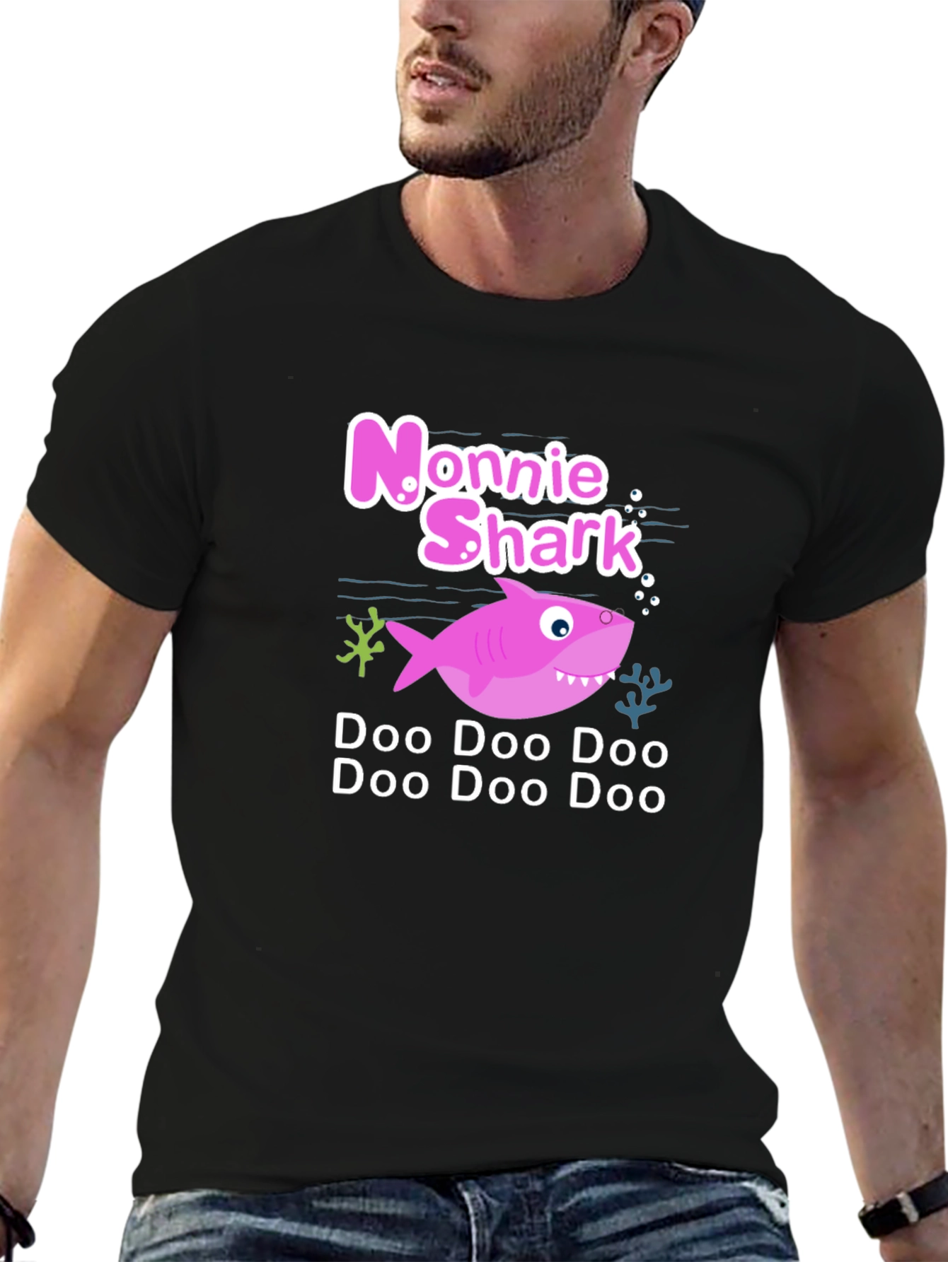 Nonnie Shark Doo Doo T-Shirt - Black