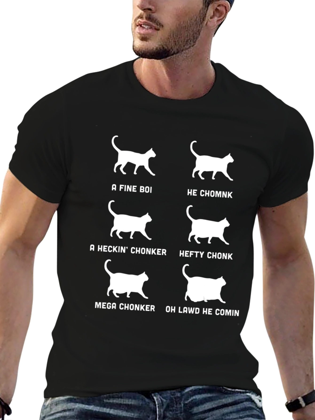 Funny Cat Chonk Scale T-Shirt - Cat Lover Gift