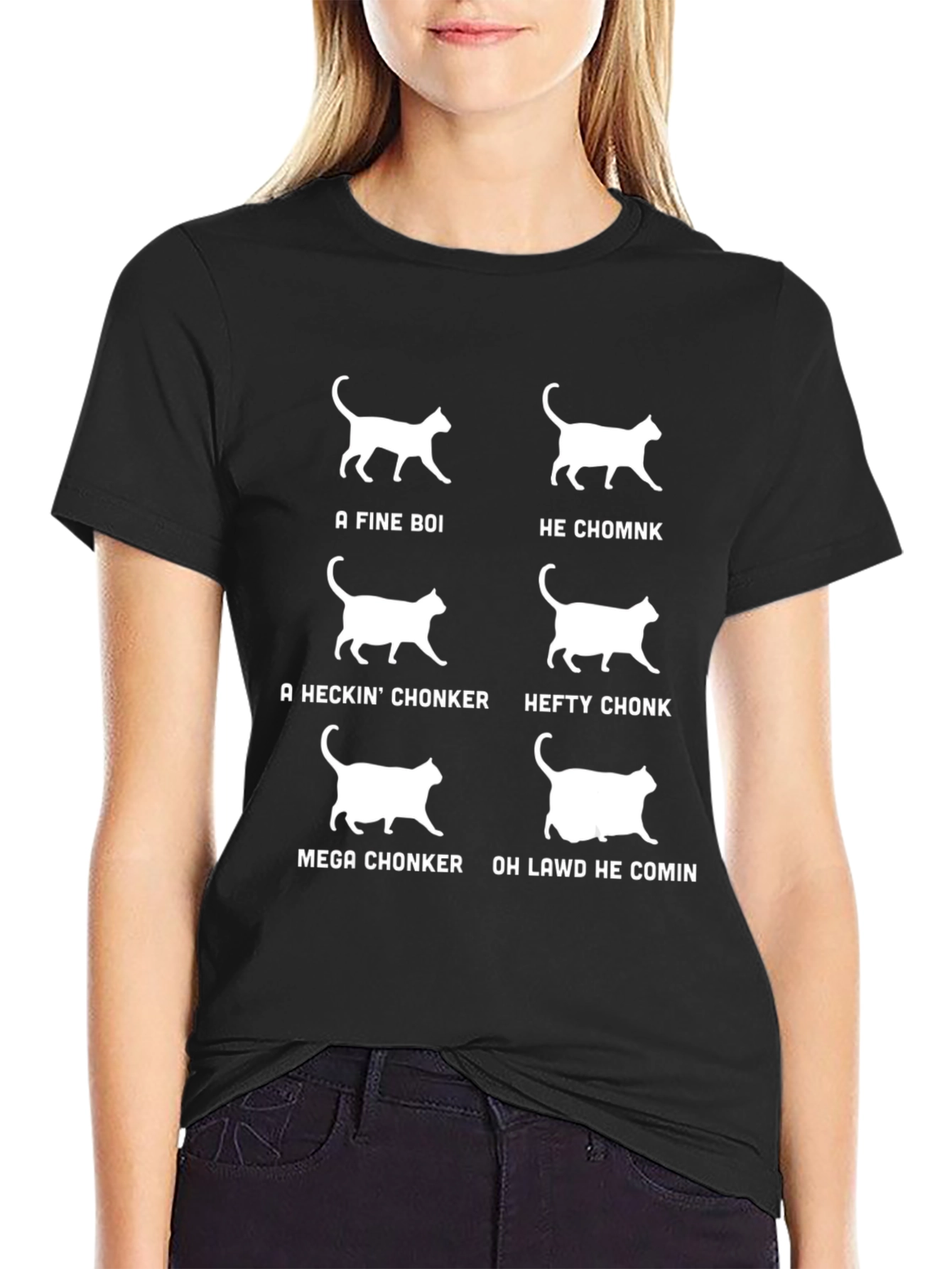 Funny Cat Chonk Scale T-Shirt - Cat Lover Gift