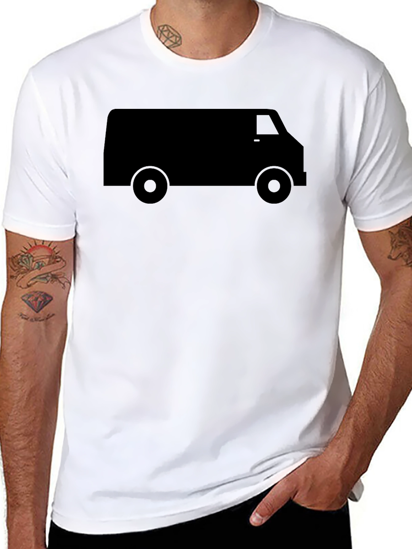 Black Van Graphic T-Shirt - Classic Style