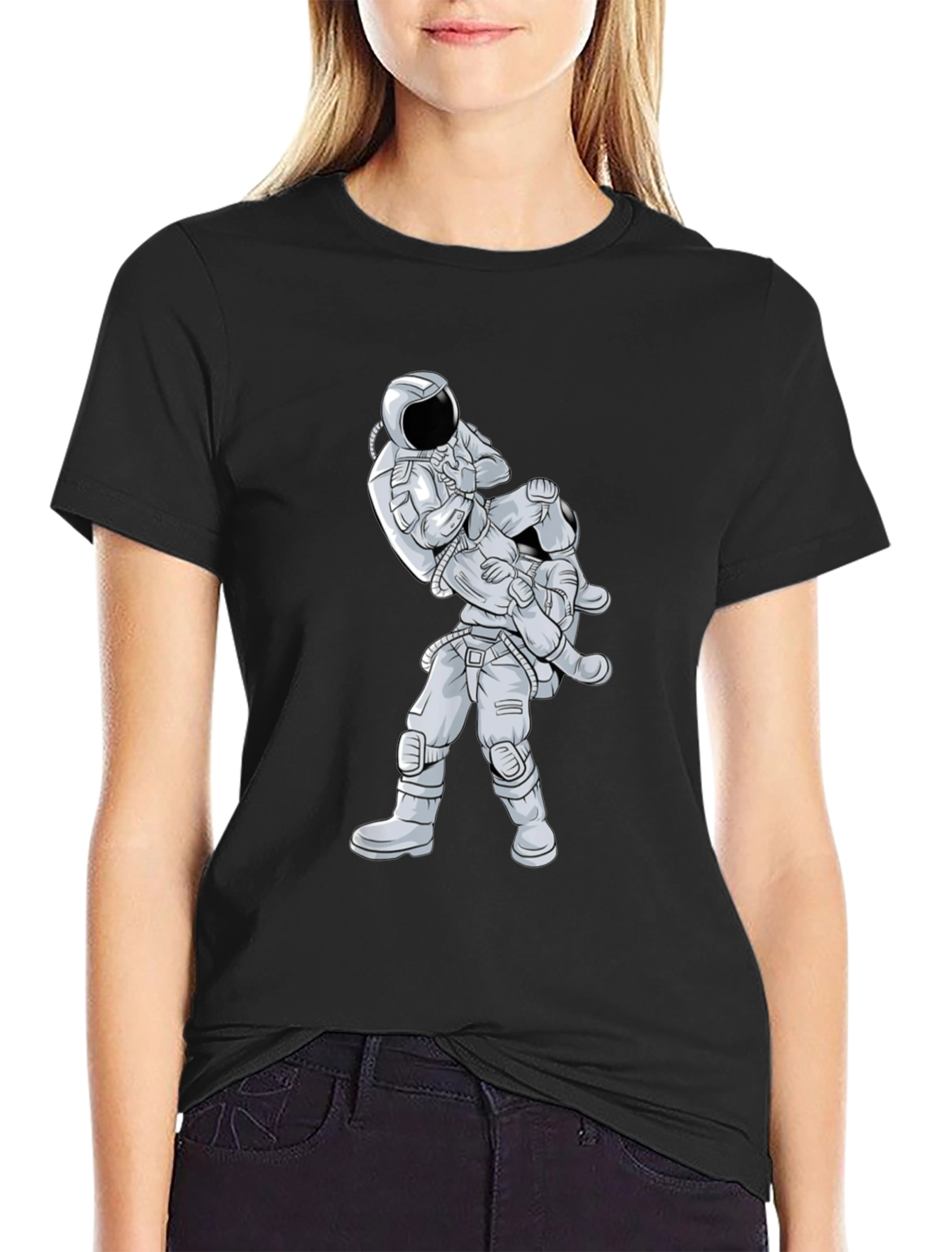Astronaut Jiu Jitsu Graphic Tee - Black
