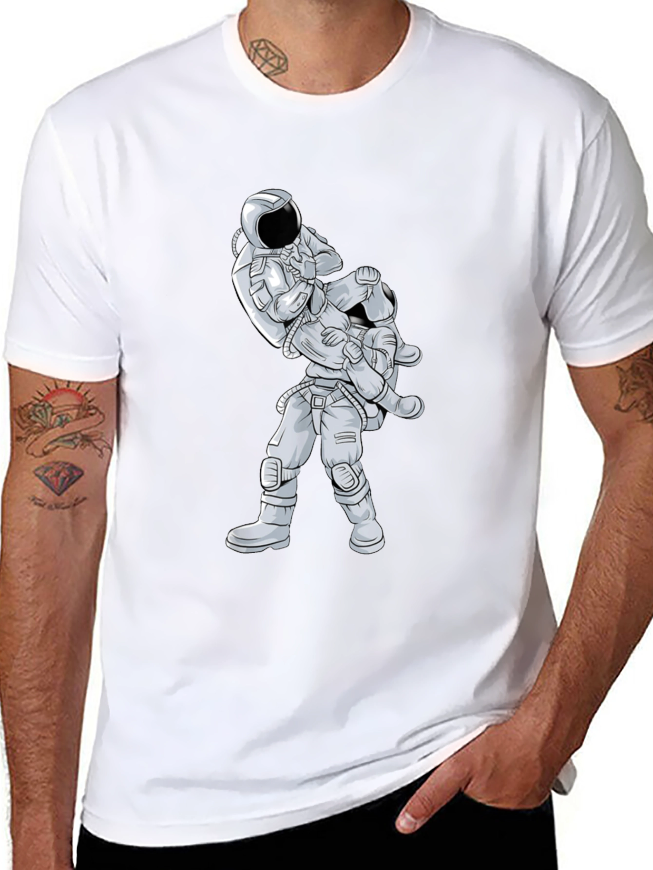Astronaut Jiu Jitsu Graphic Tee - Black