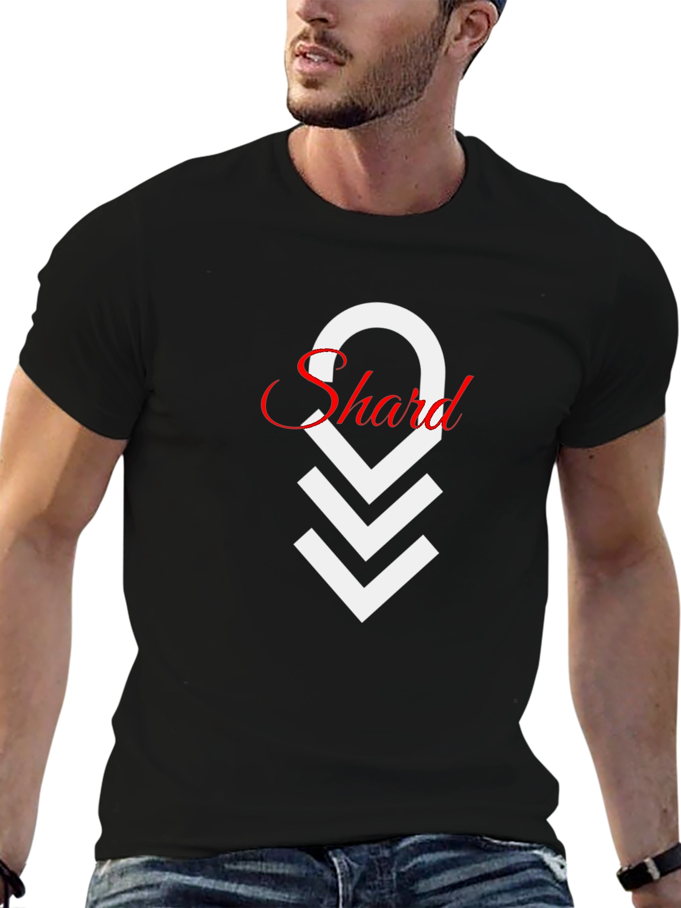 Mens Black Shard Graphic T-Shirt