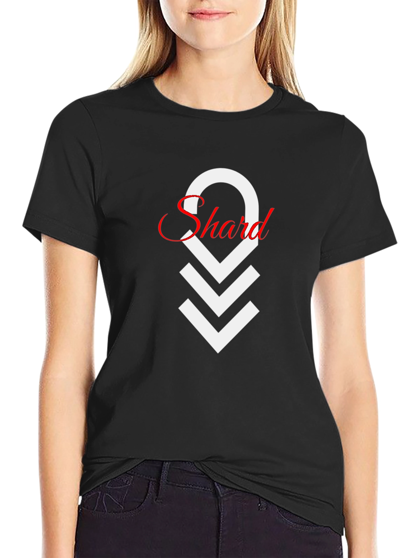 Mens Black Shard Graphic T-Shirt