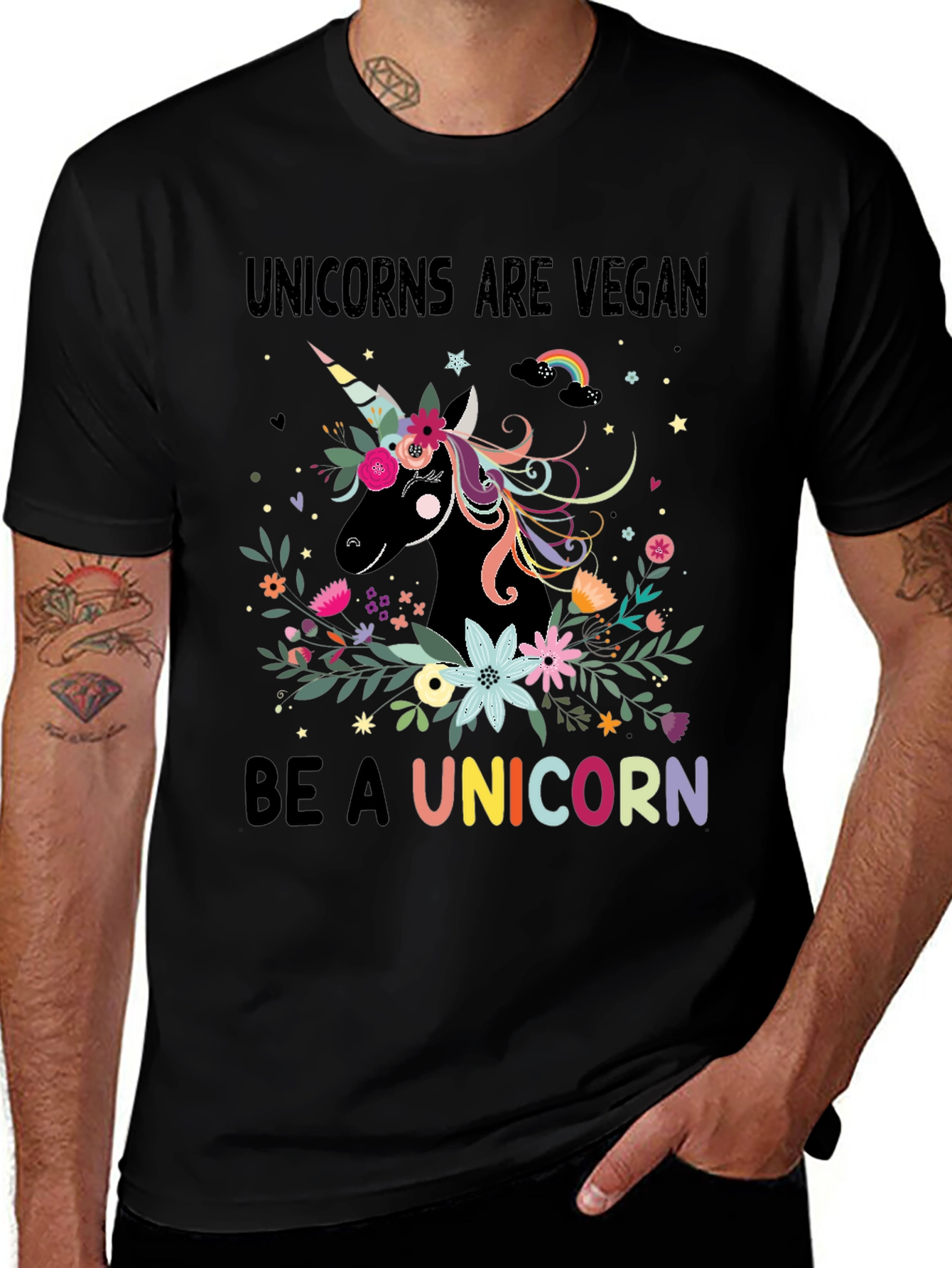 Vegan Unicorn Graphic T-Shirt