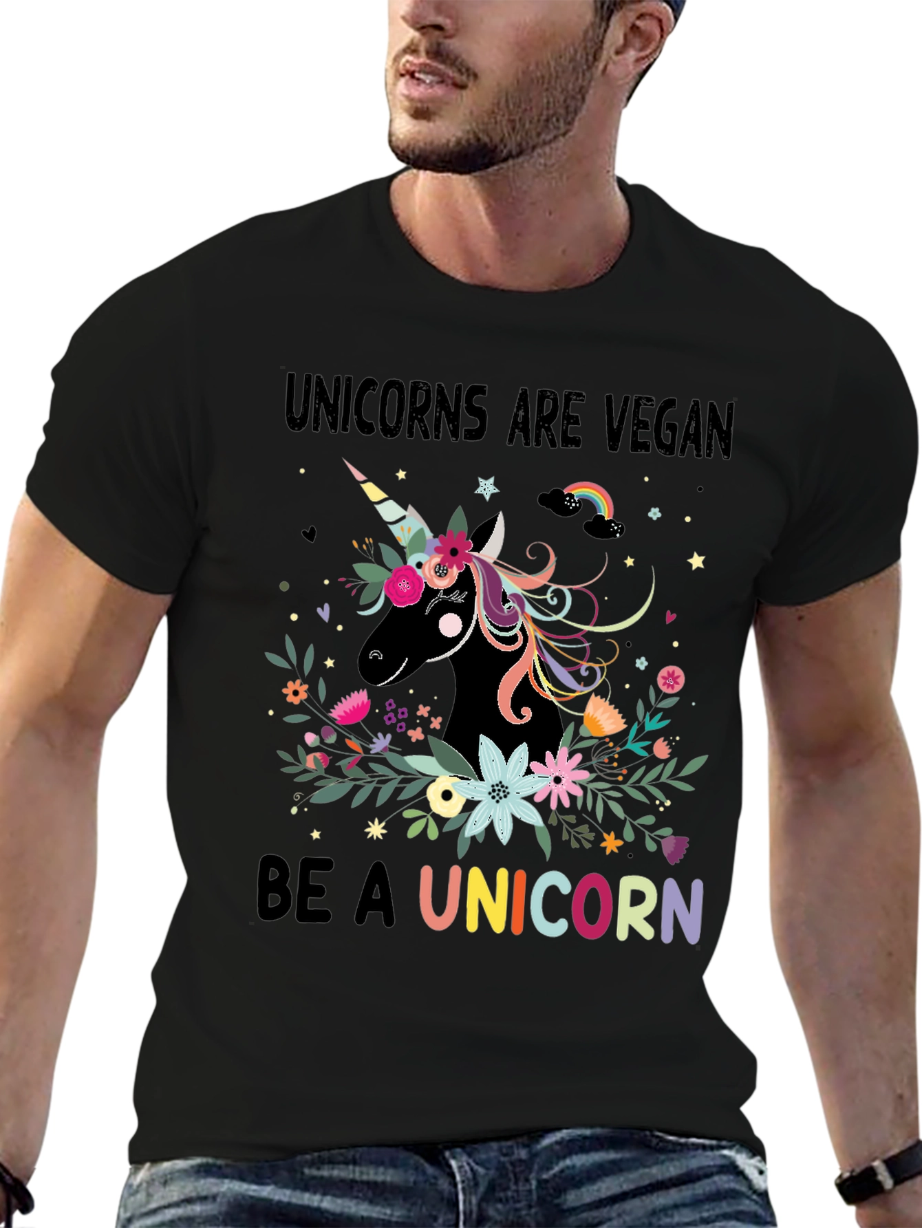 Vegan Unicorn Graphic T-Shirt