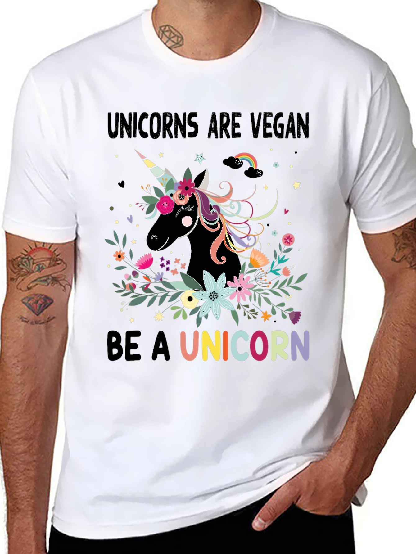 Vegan Unicorn Graphic T-Shirt