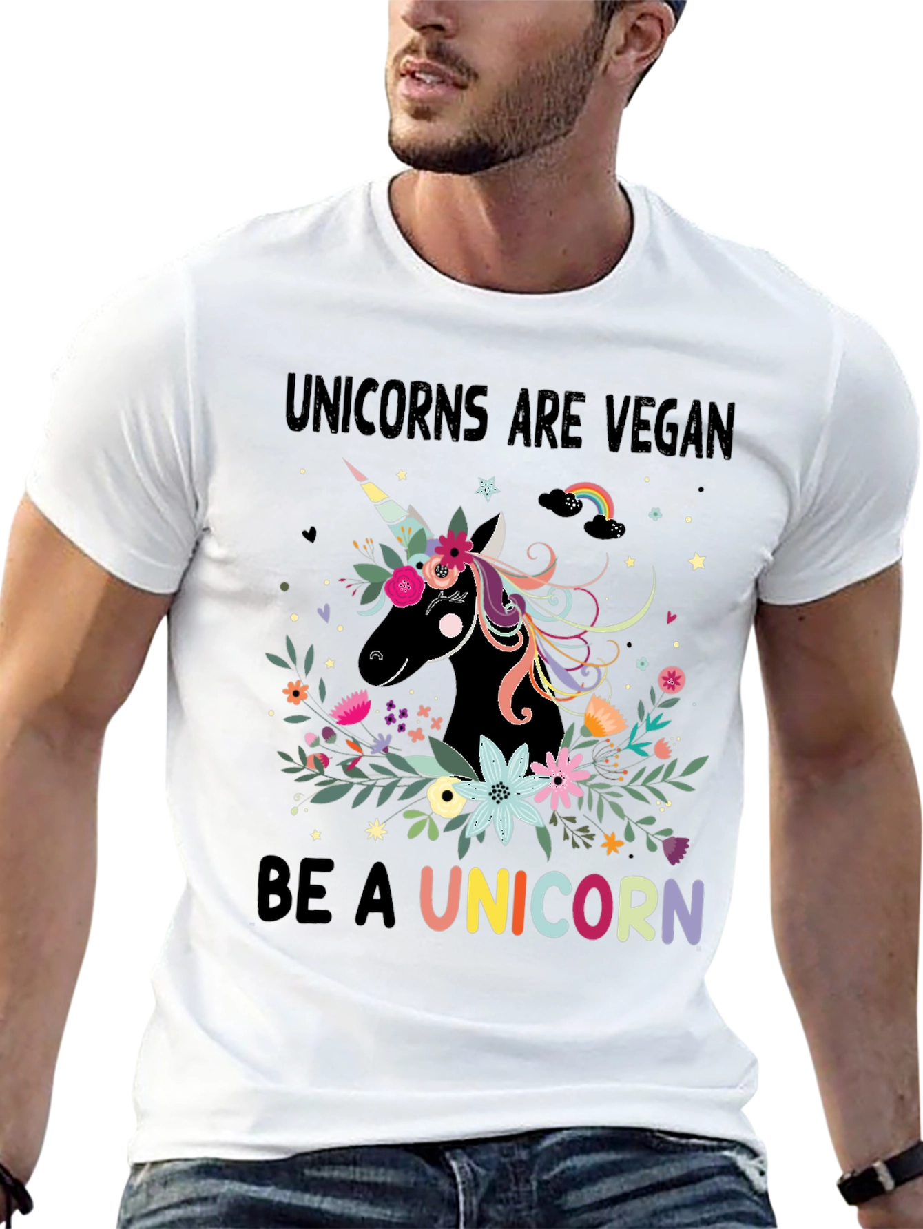 Vegan Unicorn Graphic T-Shirt