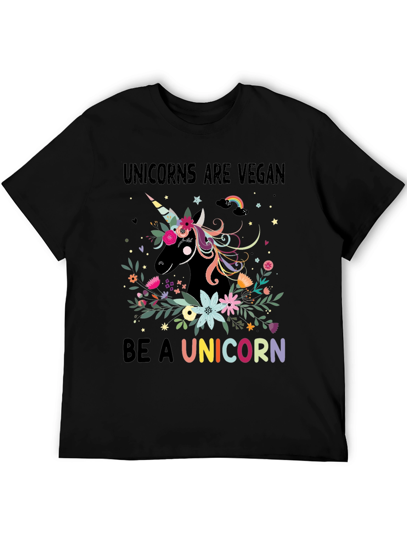Vegan Unicorn Graphic T-Shirt