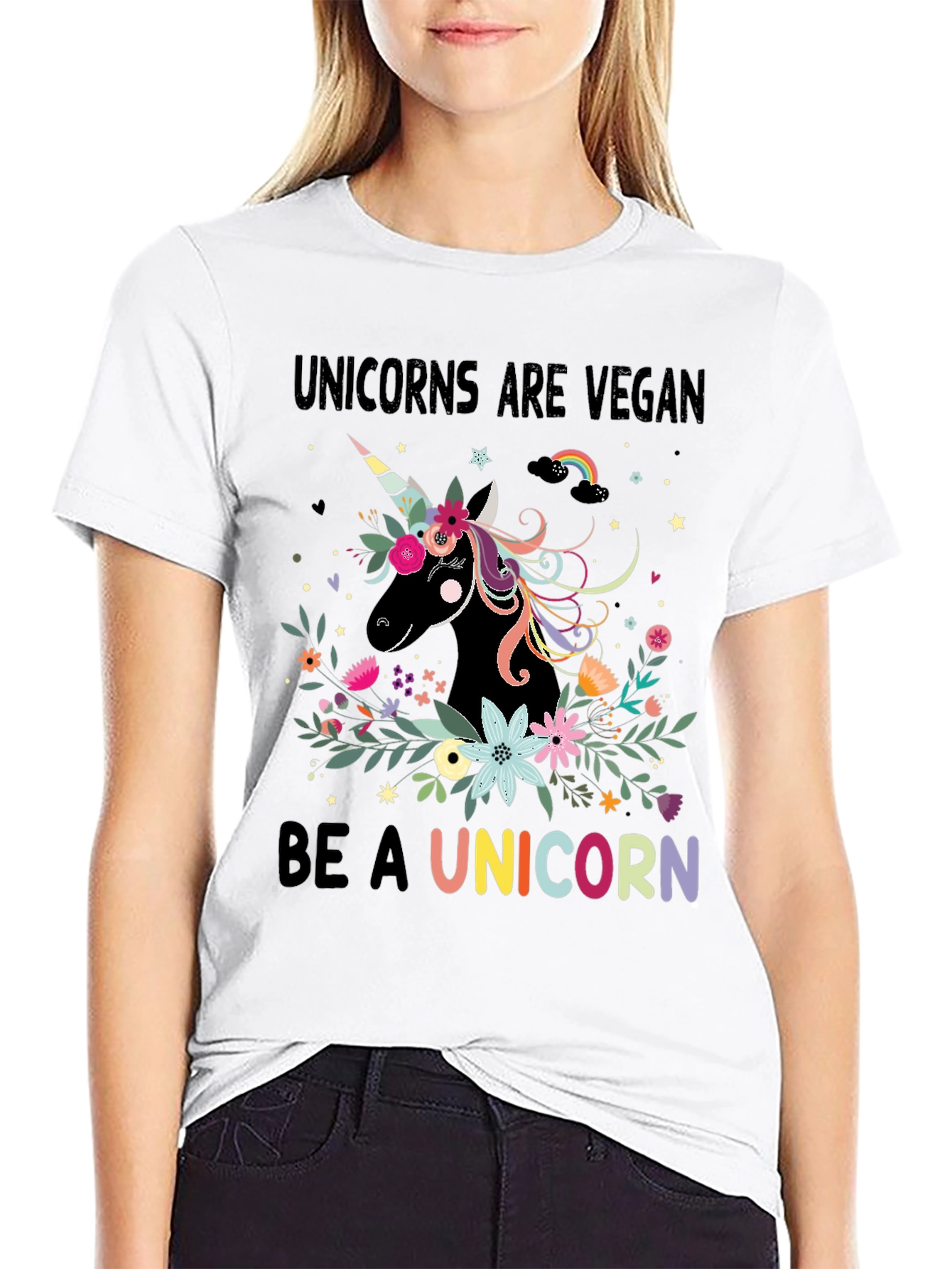 Vegan Unicorn Graphic T-Shirt