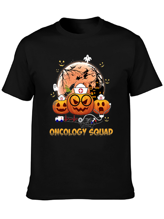 Oncology Squad Halloween Pumpkin Nurse T-Shirt