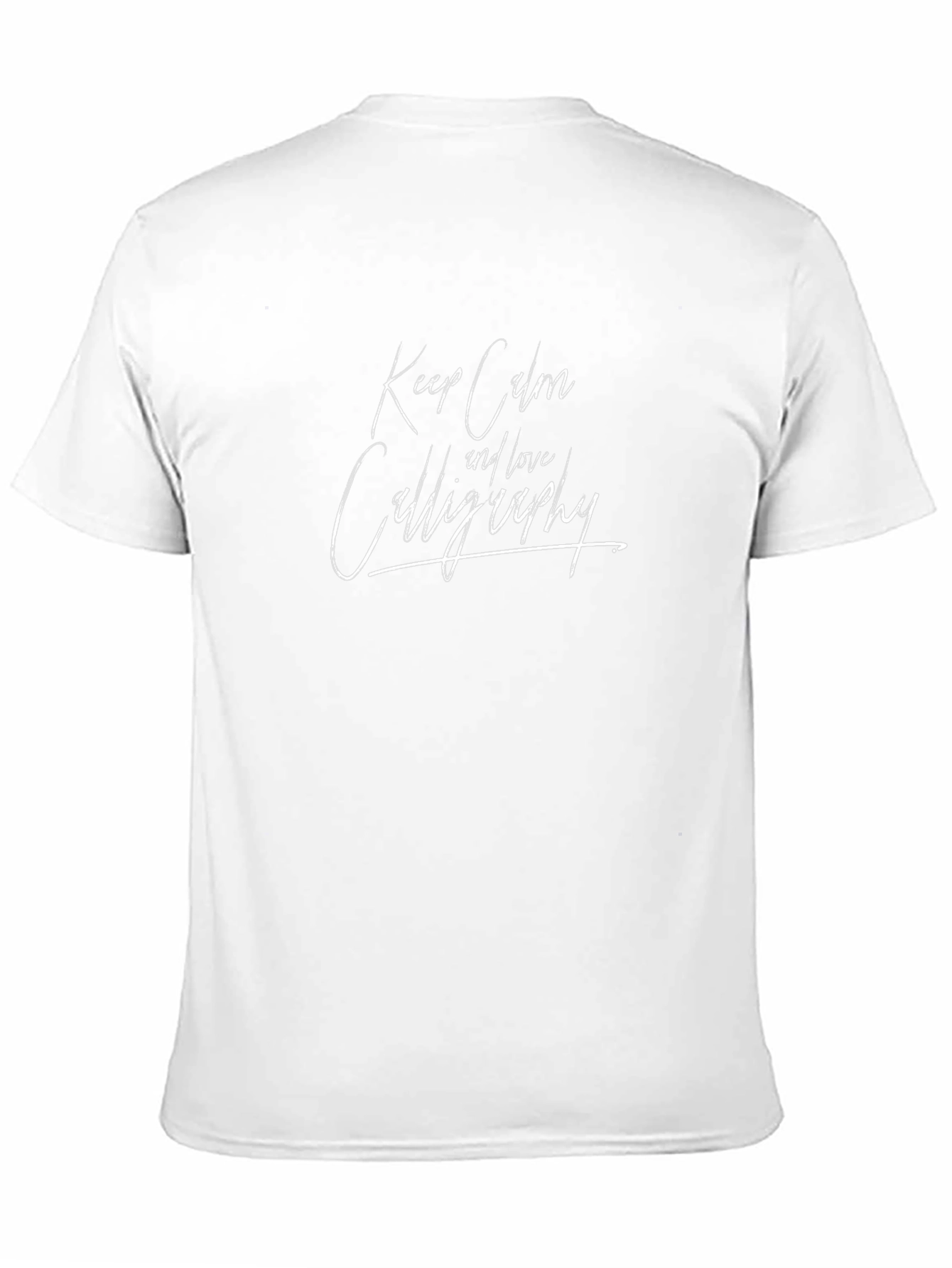 Keep Calm and Love Calligraphy Black T-Shirt
