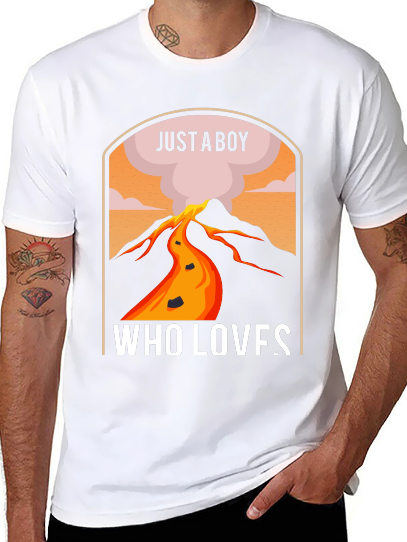 Just A Boy Who Loves Volcanoes T-Shirt