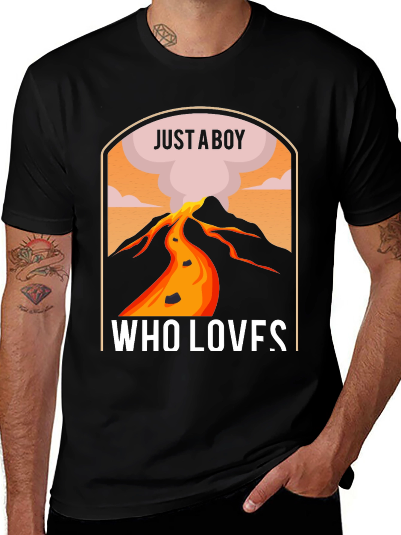 Just A Boy Who Loves Volcanoes T-Shirt