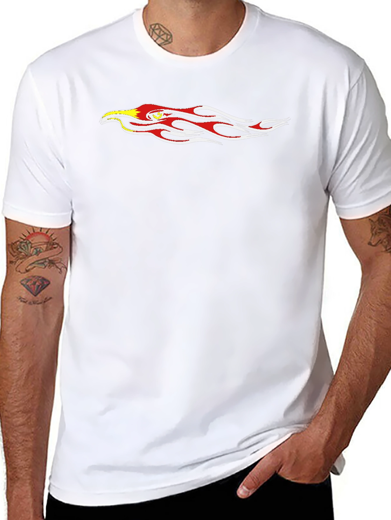 Black Eagle Flame Graphic T-Shirt