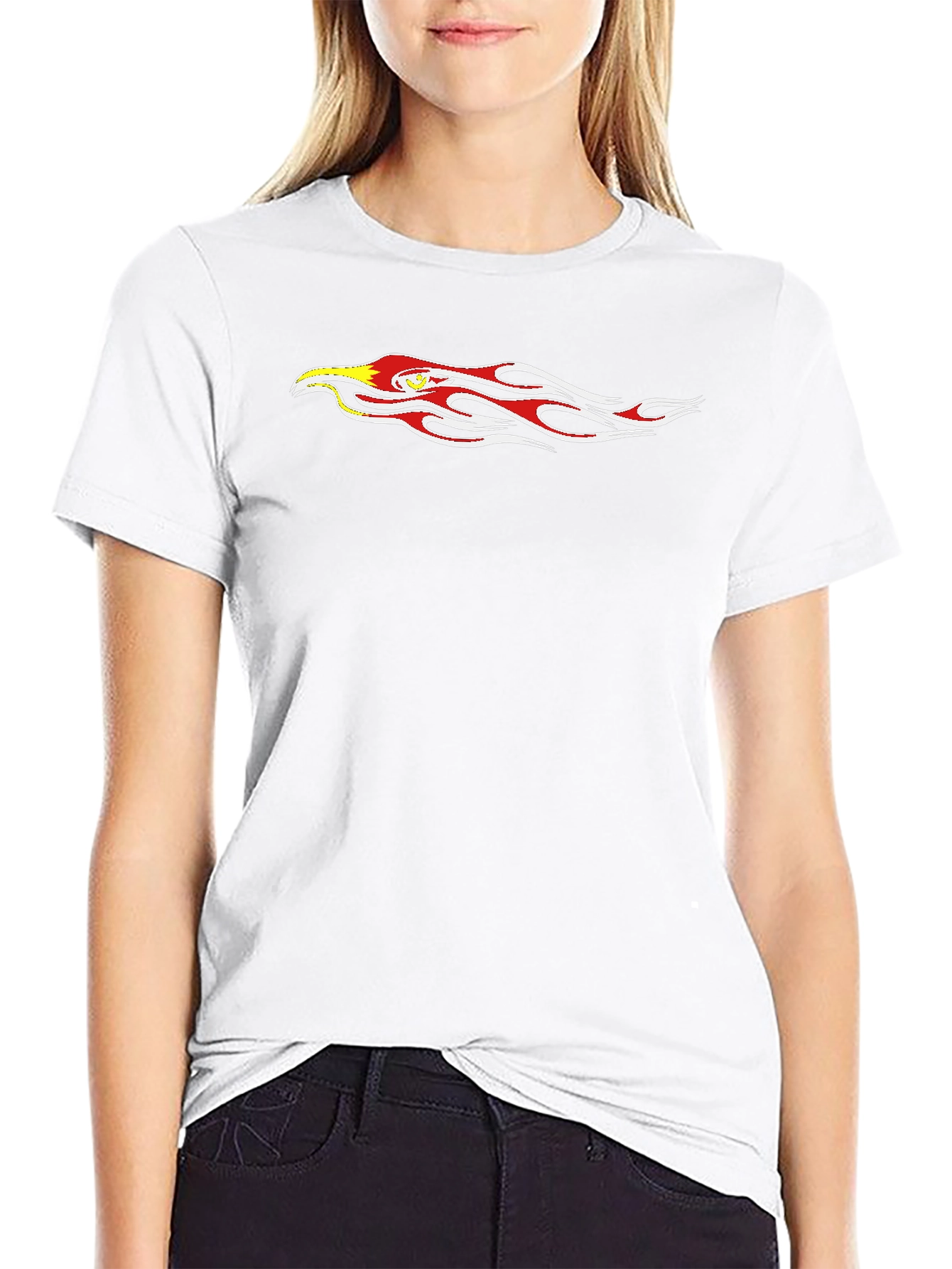 Black Eagle Flame Graphic T-Shirt