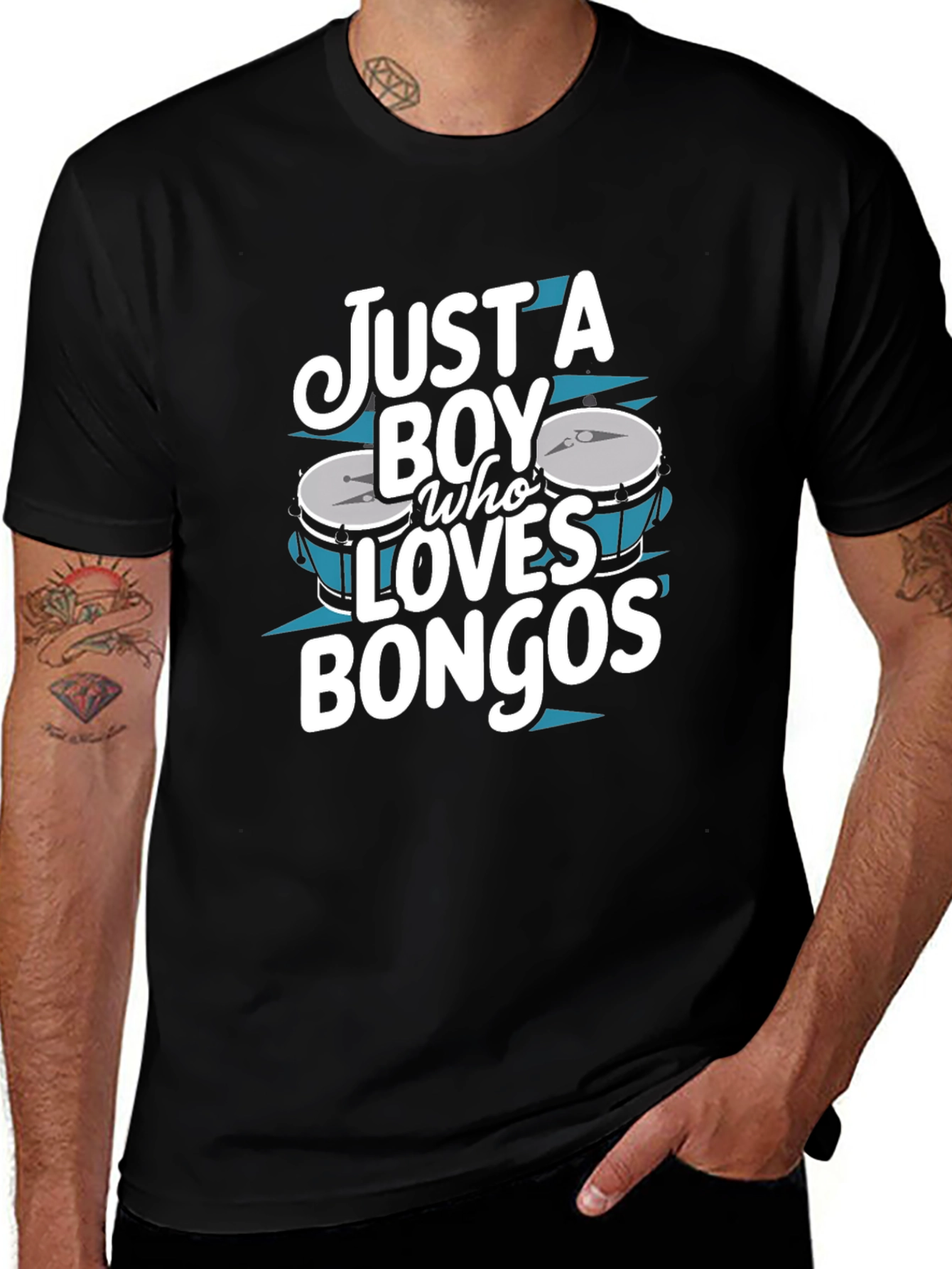 Just a Boy Who Loves Bongos T-Shirt