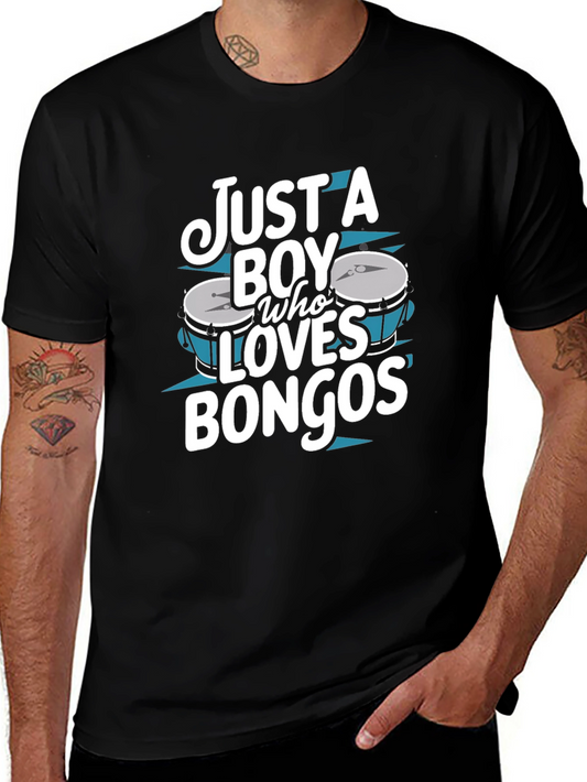 Just a Boy Who Loves Bongos T-Shirt