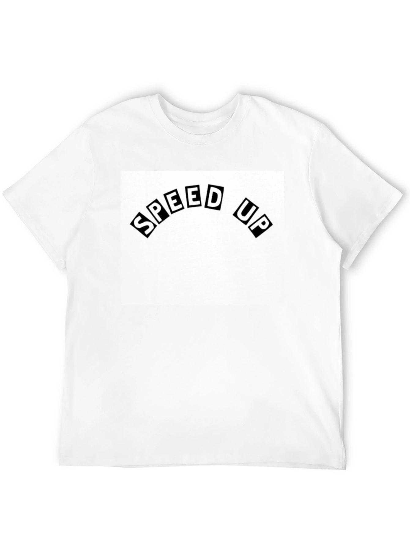 Speed Up Graphic Tee - Black Cotton T-Shirt