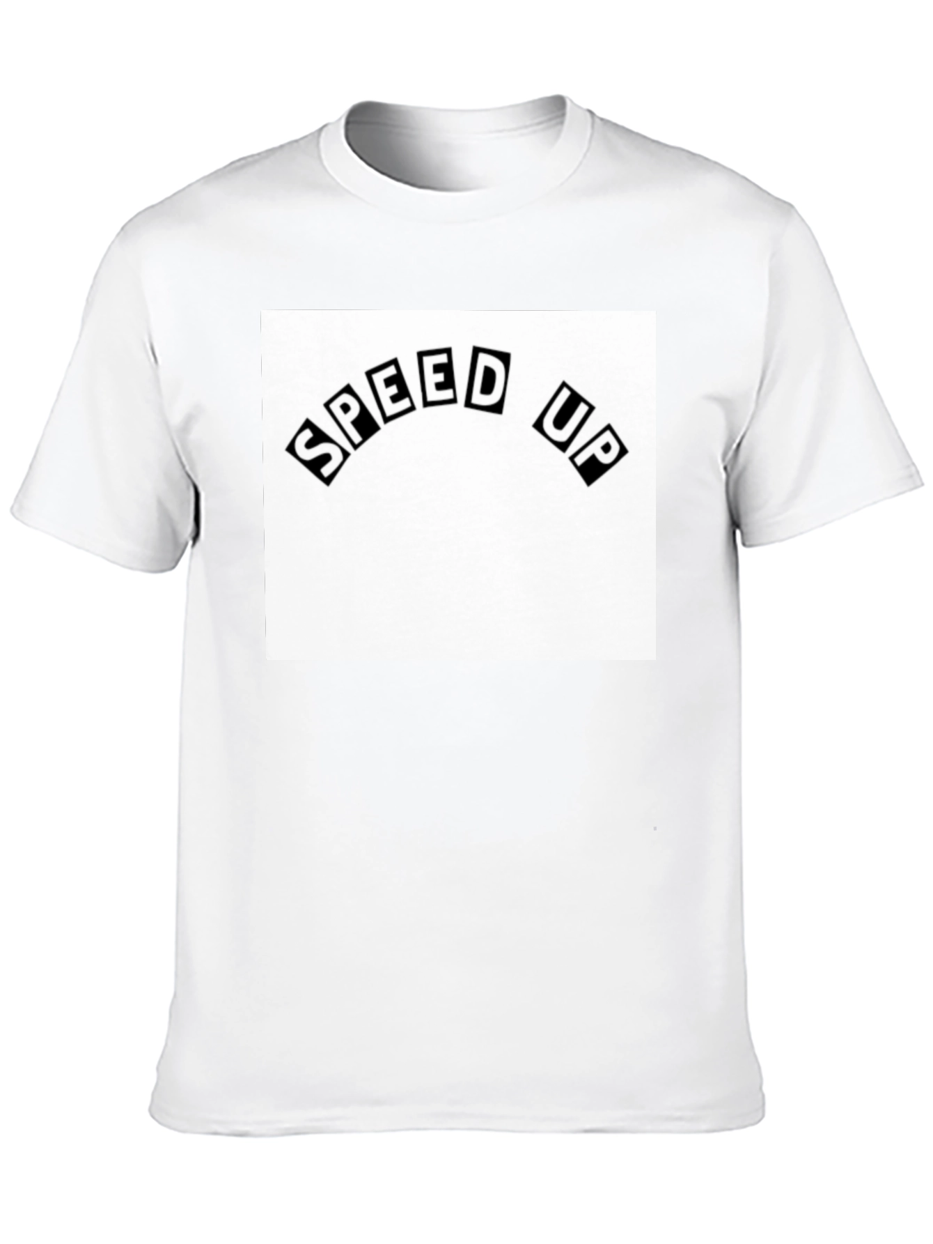 Speed Up Graphic Tee - Black Cotton T-Shirt