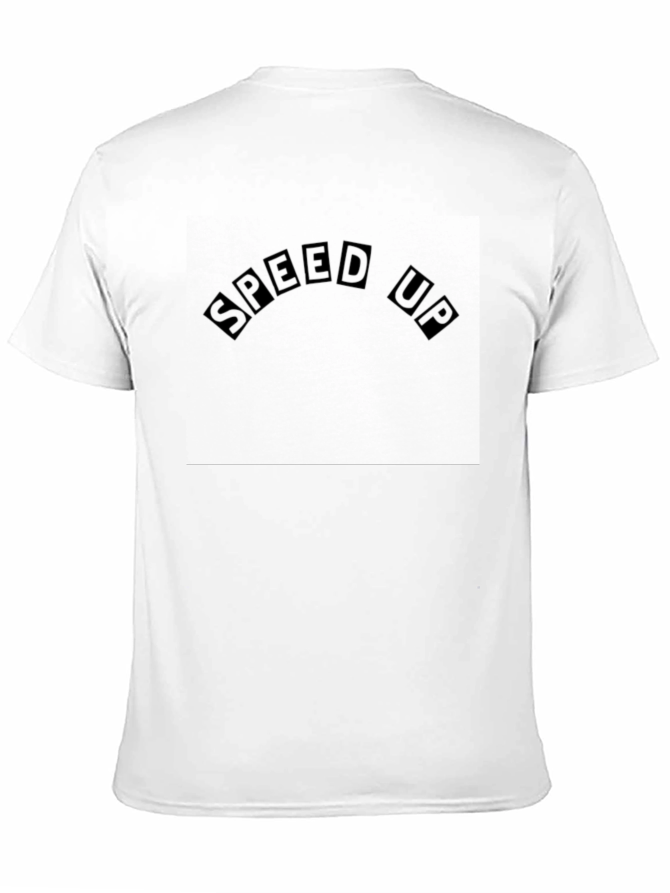 Speed Up Graphic Tee - Black Cotton T-Shirt