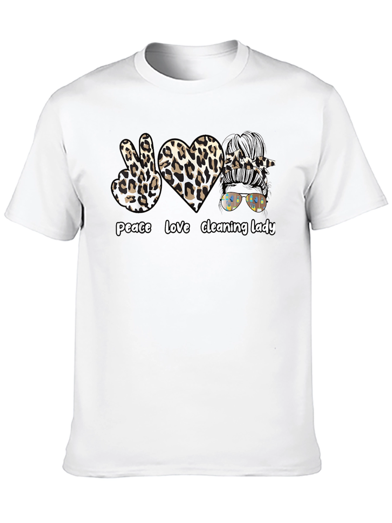 Peace Love Cleaning Lady T-Shirt