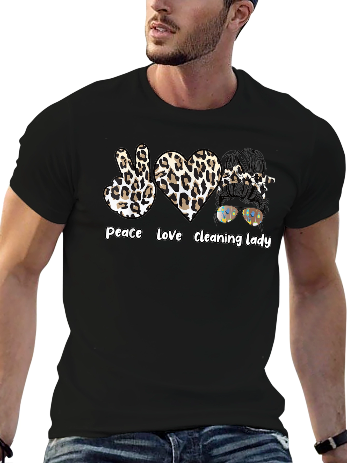 Peace Love Cleaning Lady T-Shirt