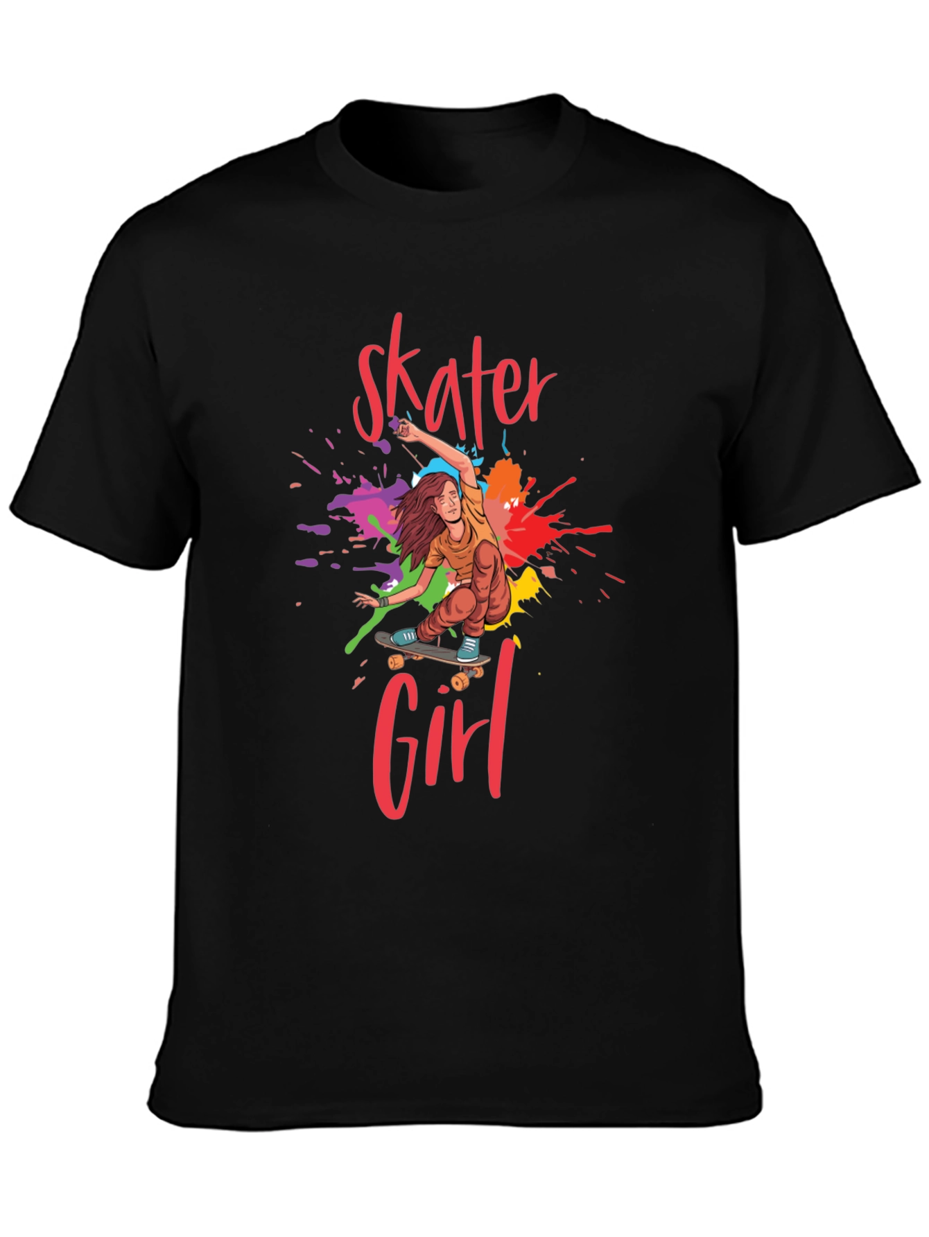 Skater Girl Graphic T-Shirt - Cool Trendy Tee