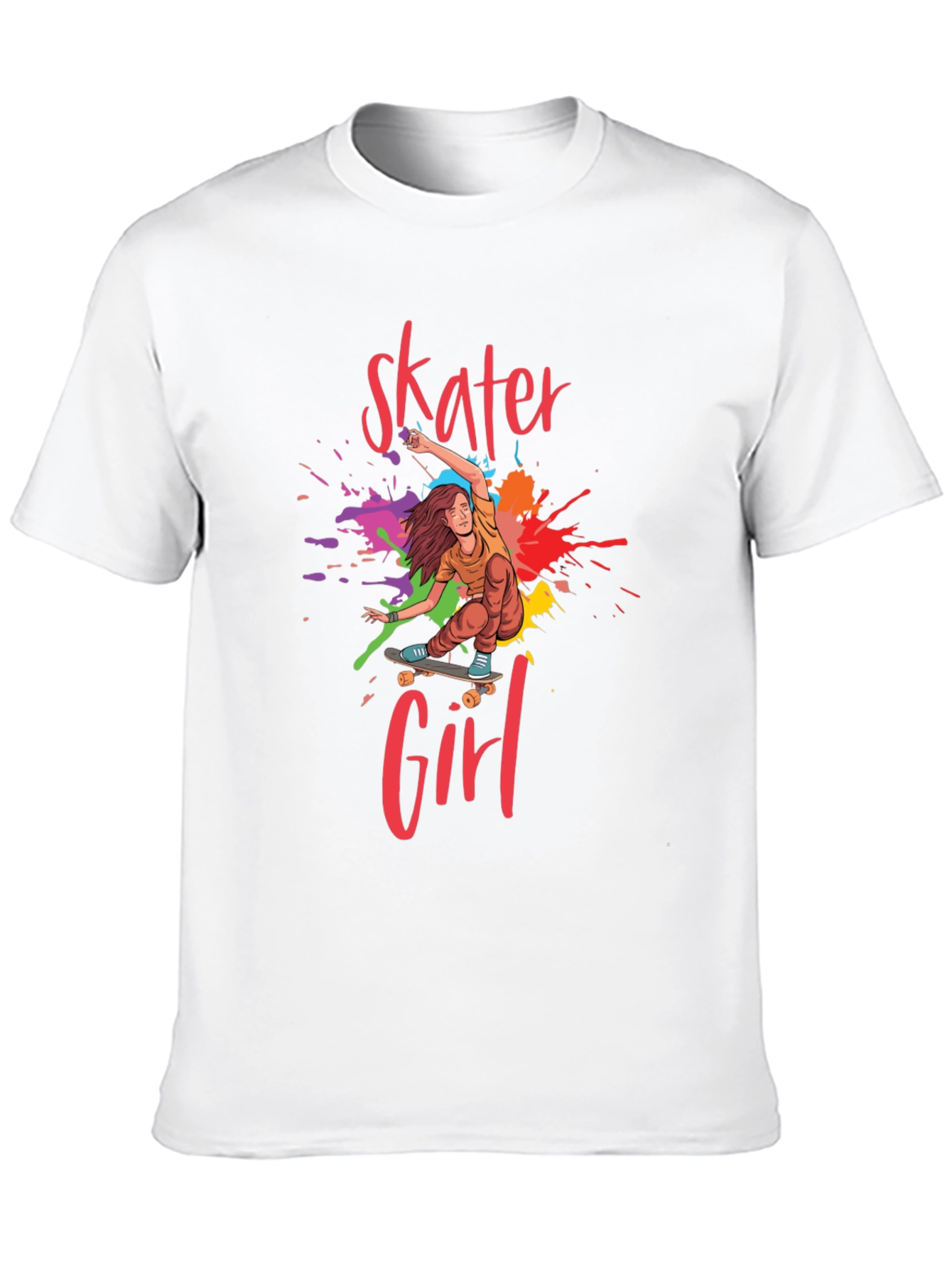 Skater Girl Graphic T-Shirt - Cool Trendy Tee
