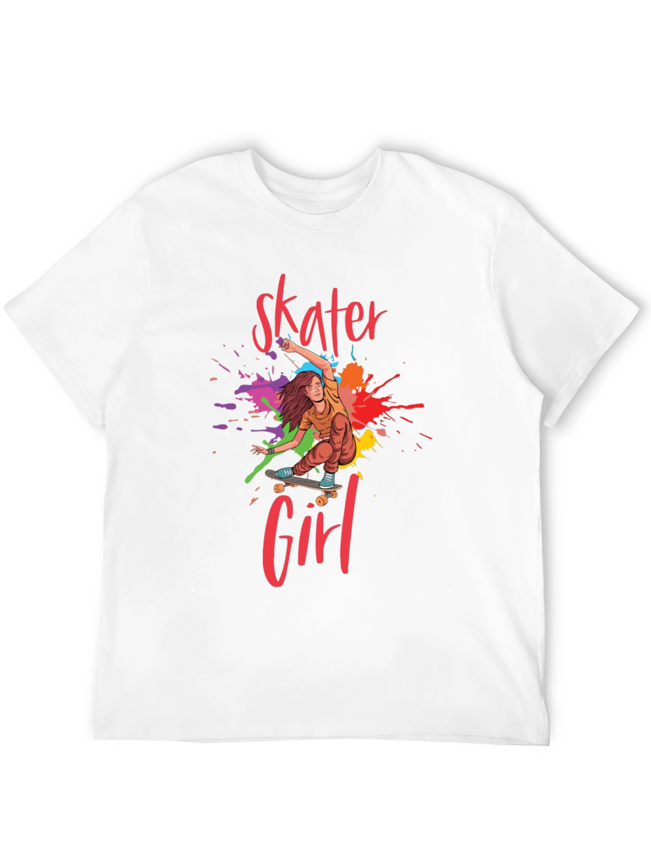 Skater Girl Graphic T-Shirt - Cool Trendy Tee