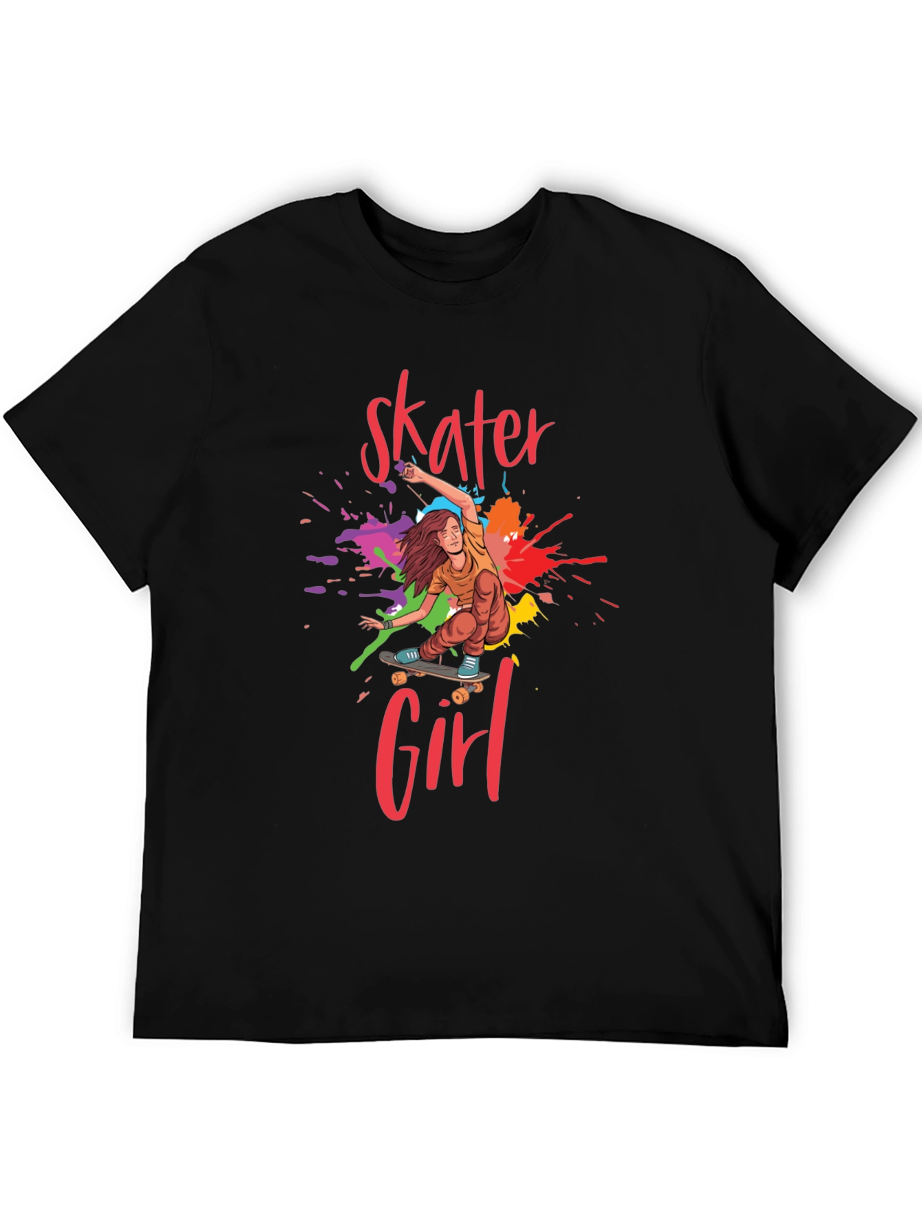 Skater Girl Graphic T-Shirt - Cool Trendy Tee