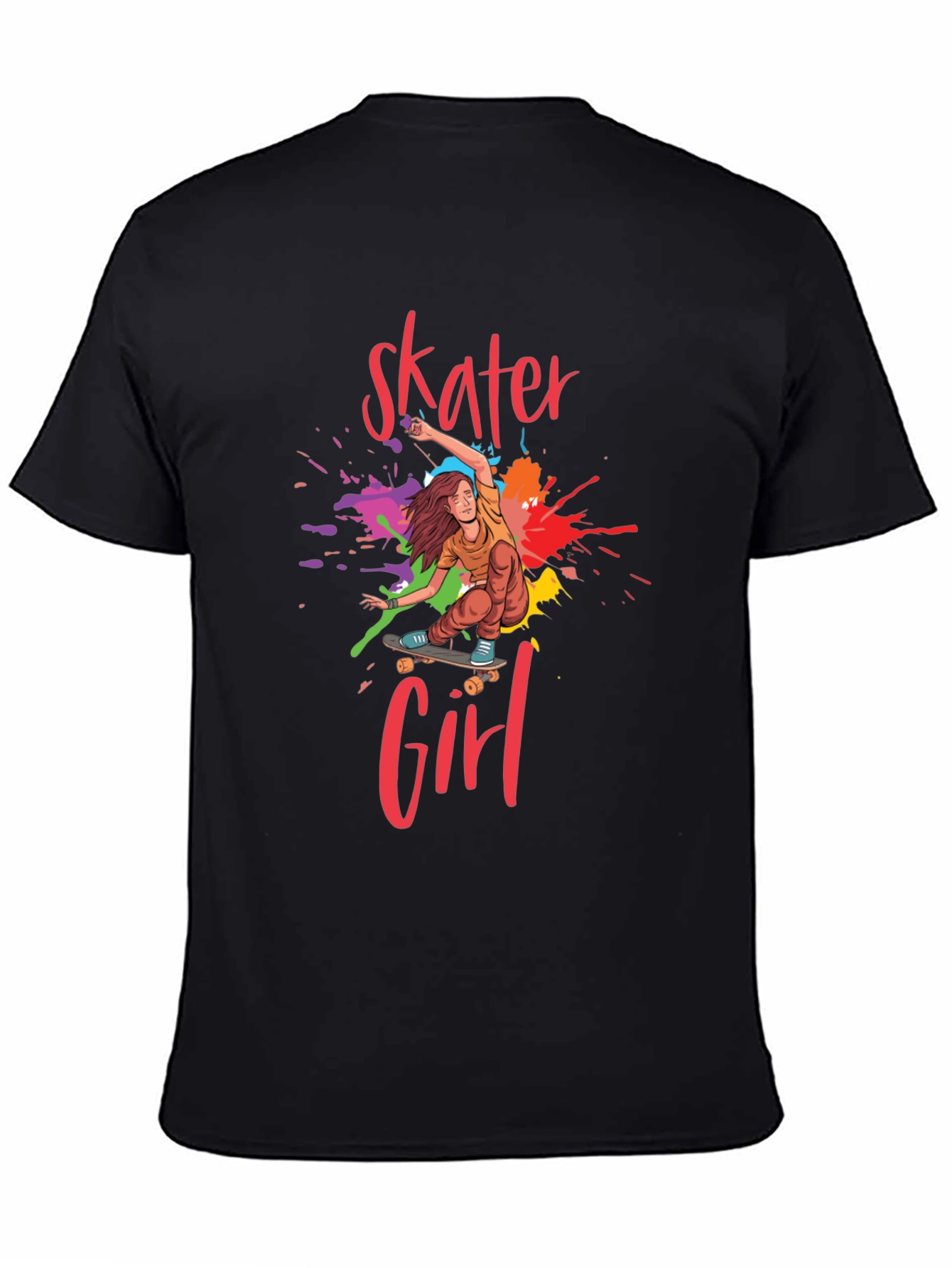 Skater Girl Graphic T-Shirt - Cool Trendy Tee