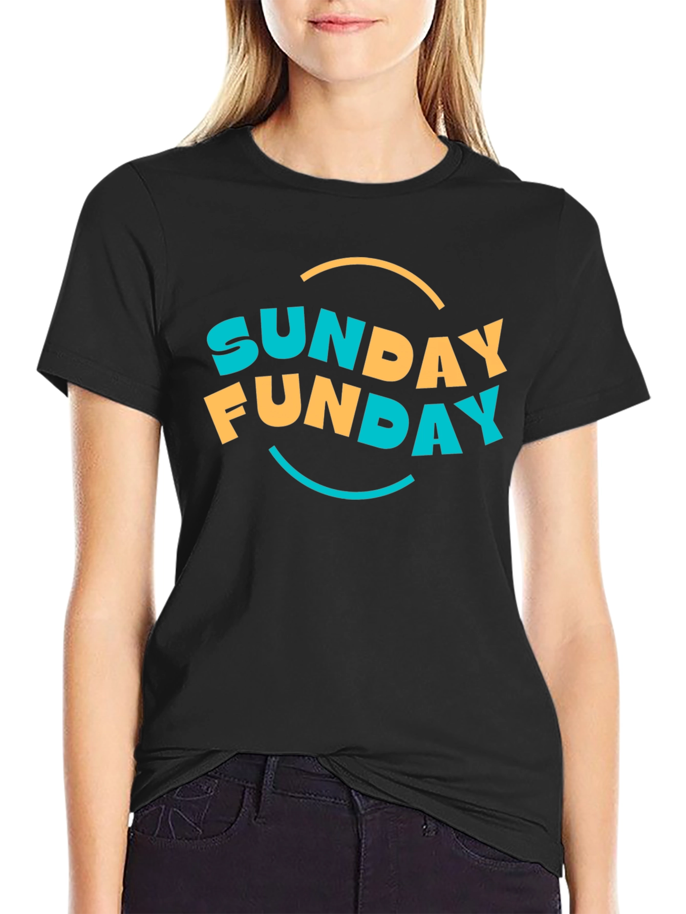 Sunday Funday Graphic Tee - Black Casual T-Shirt
