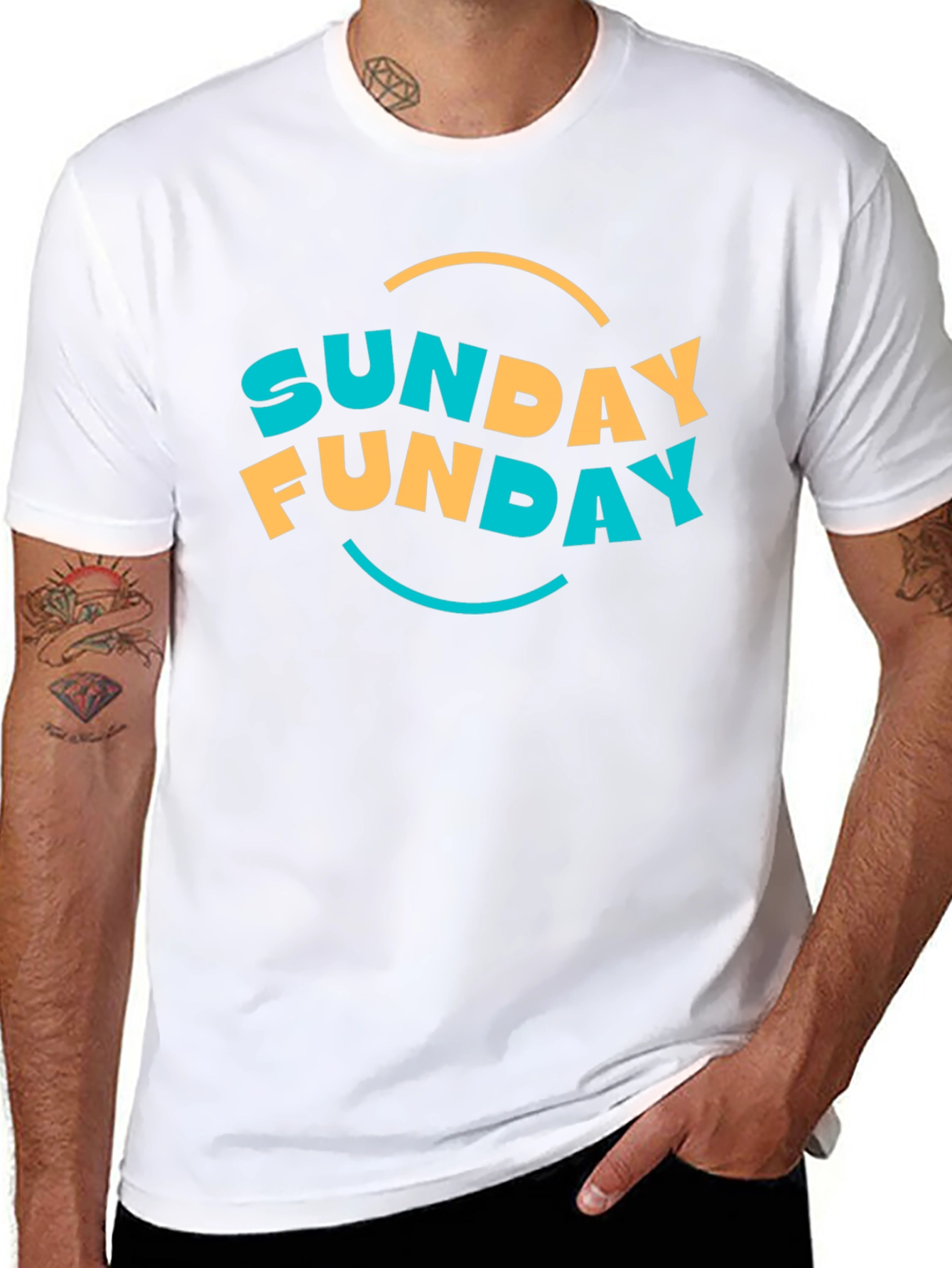 Sunday Funday Graphic Tee - Black Casual T-Shirt