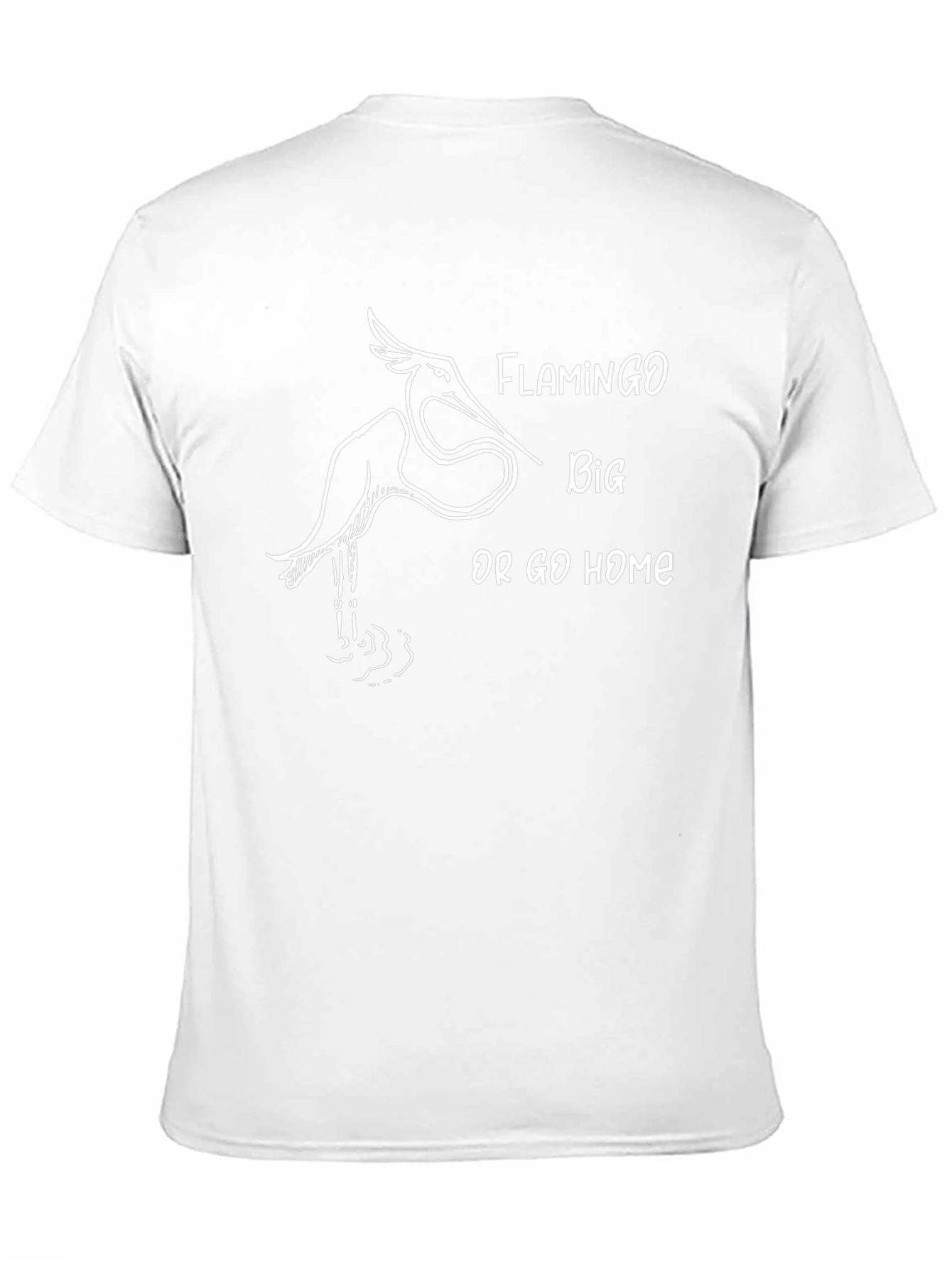 Flamingo Big Or Go Home Black T-Shirt