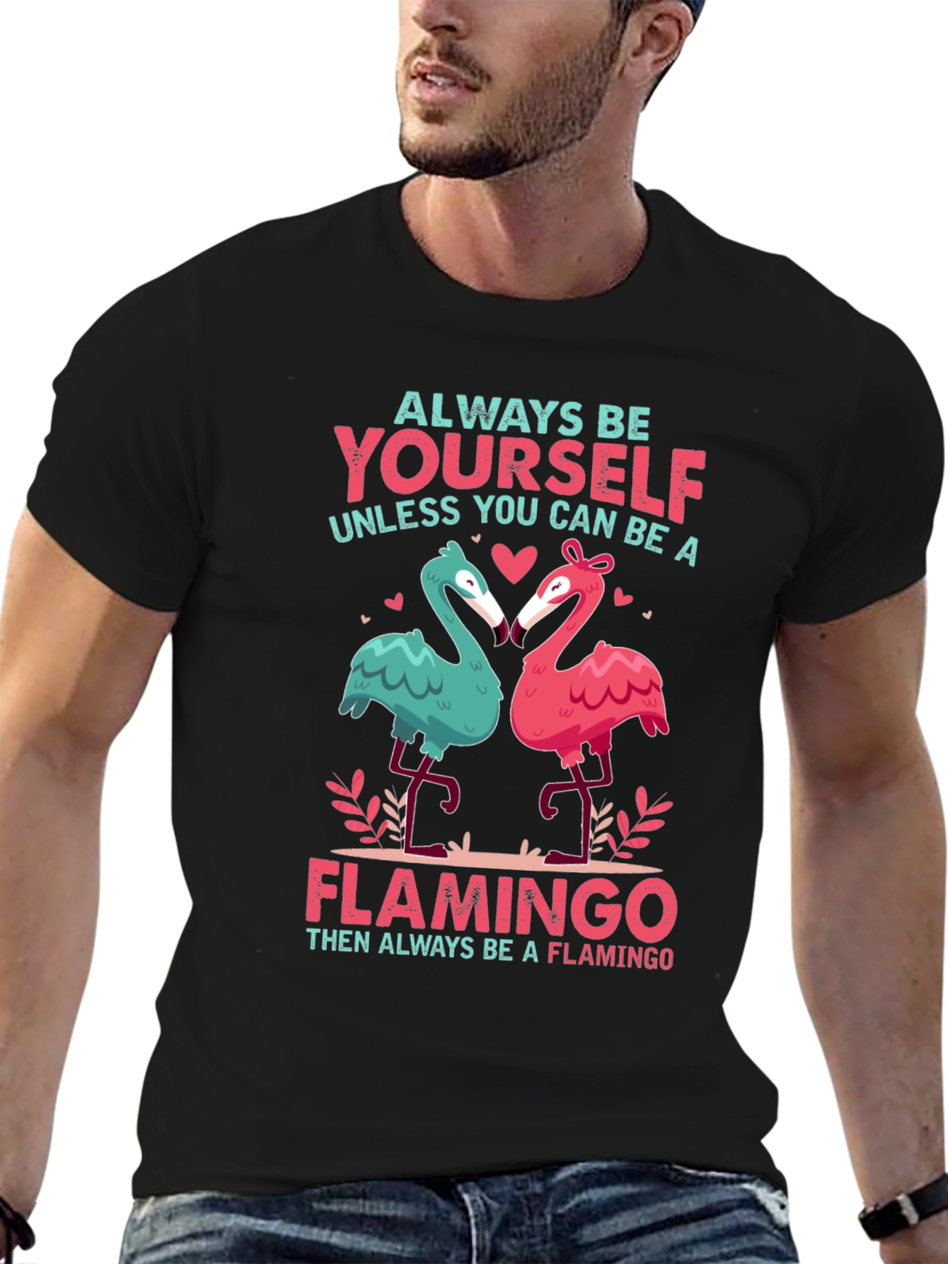 Always Be Yourself Flamingo Graphic Tee