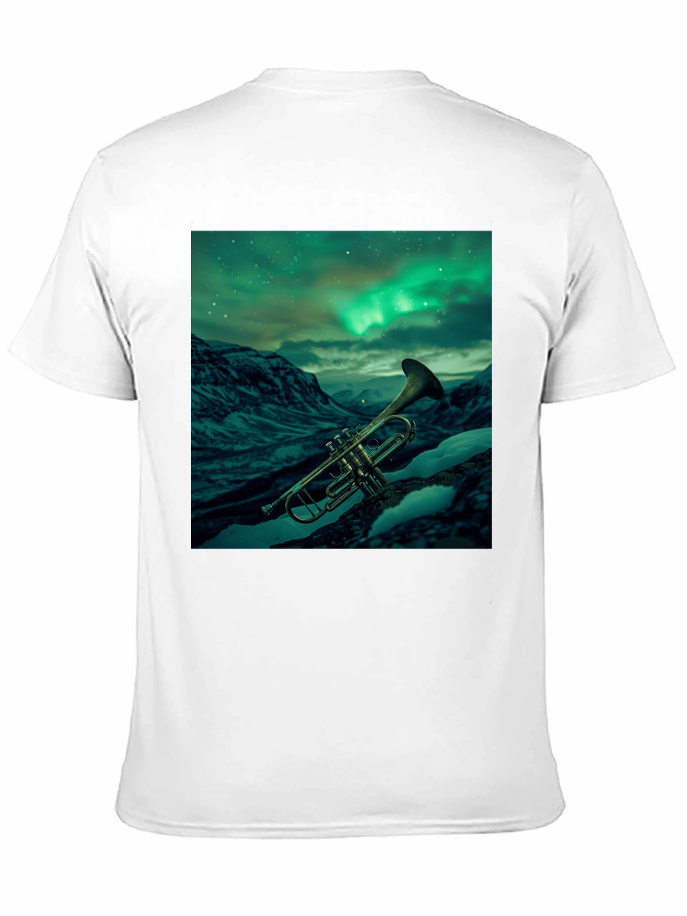 Trumpet Northern Lights Graphic T-Shirt