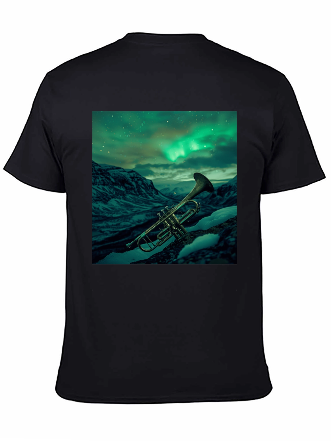 Trumpet Northern Lights Graphic T-Shirt