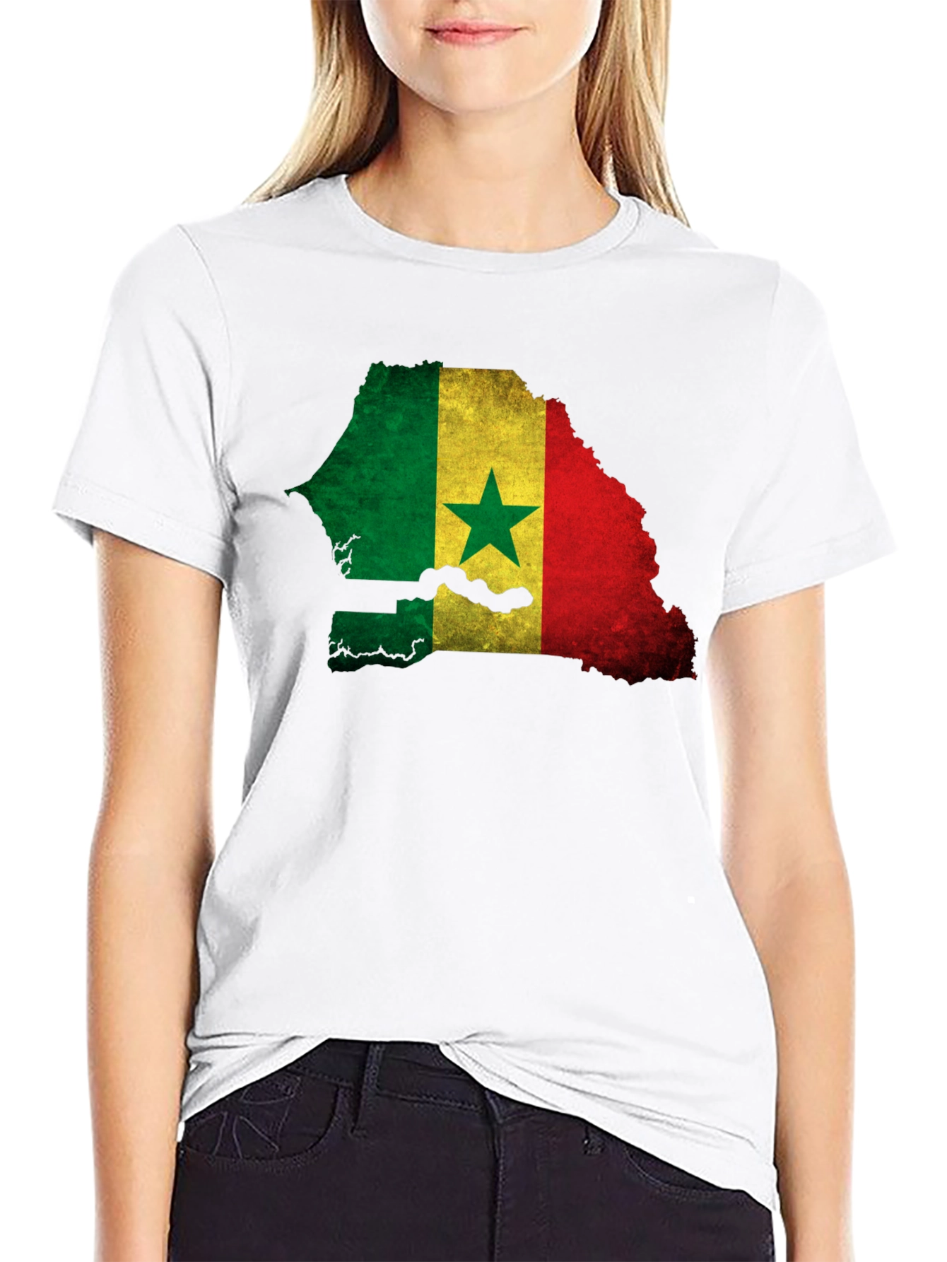 Senegal Flag Map T-Shirt - African Pride Tee