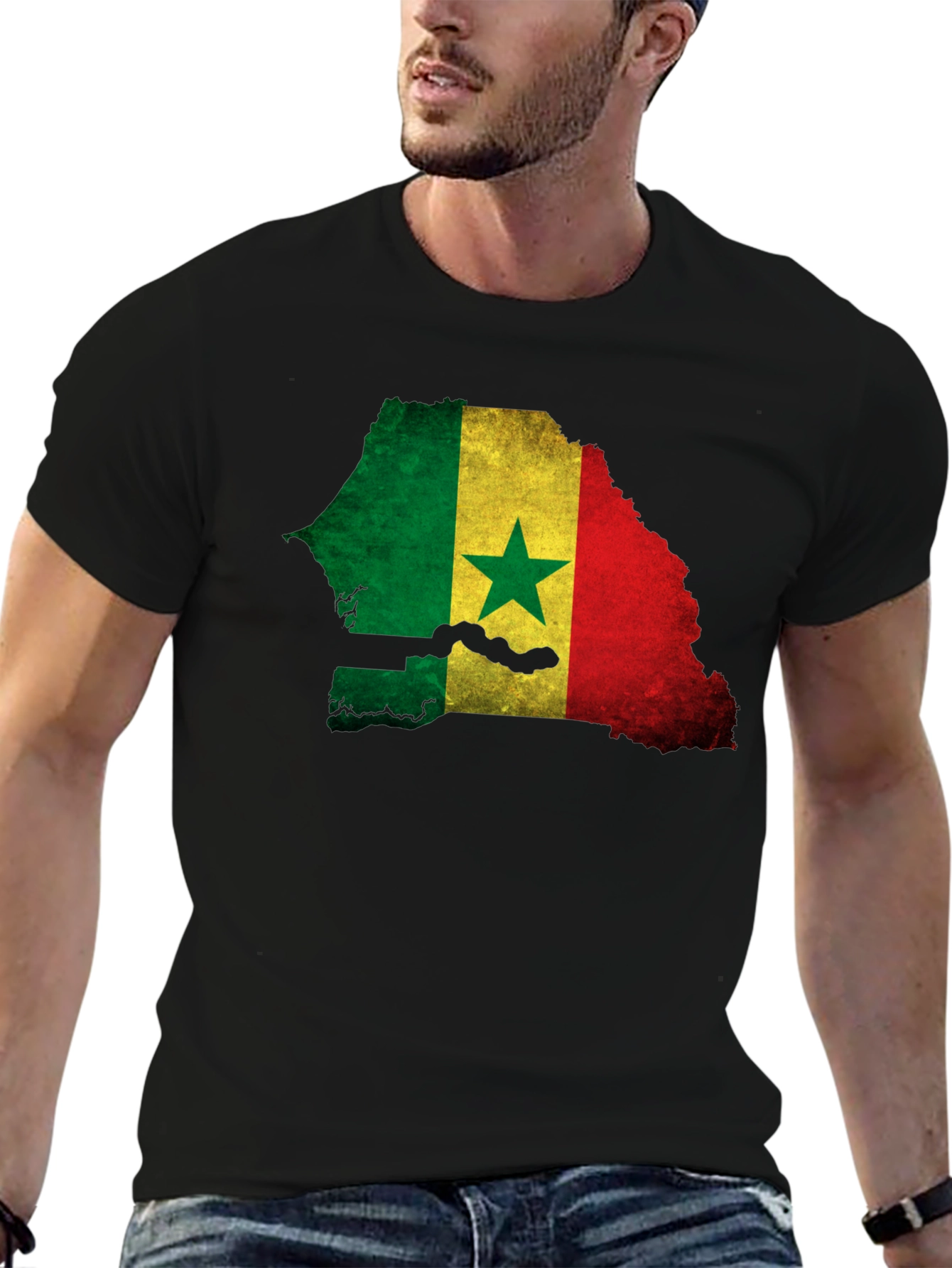 Senegal Flag Map T-Shirt - African Pride Tee