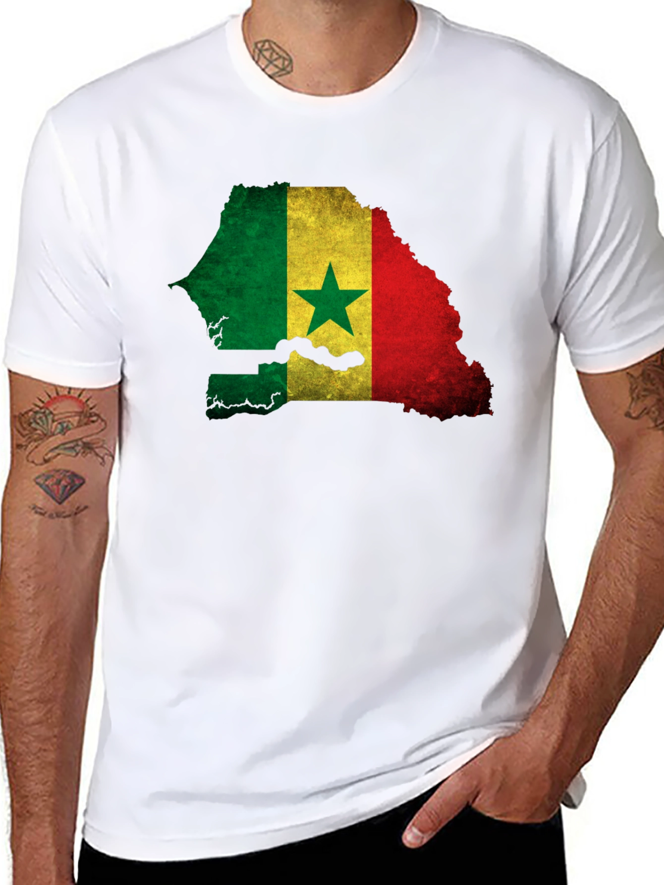 Senegal Flag Map T-Shirt - African Pride Tee