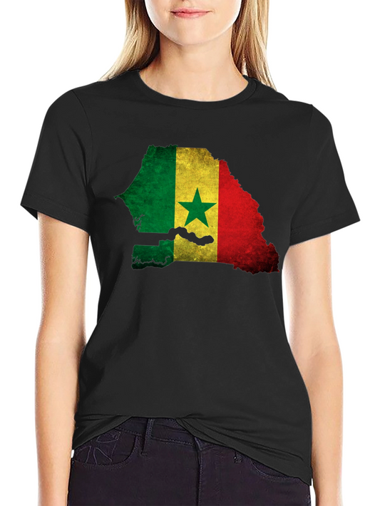 Senegal Flag Map T-Shirt - African Pride Tee