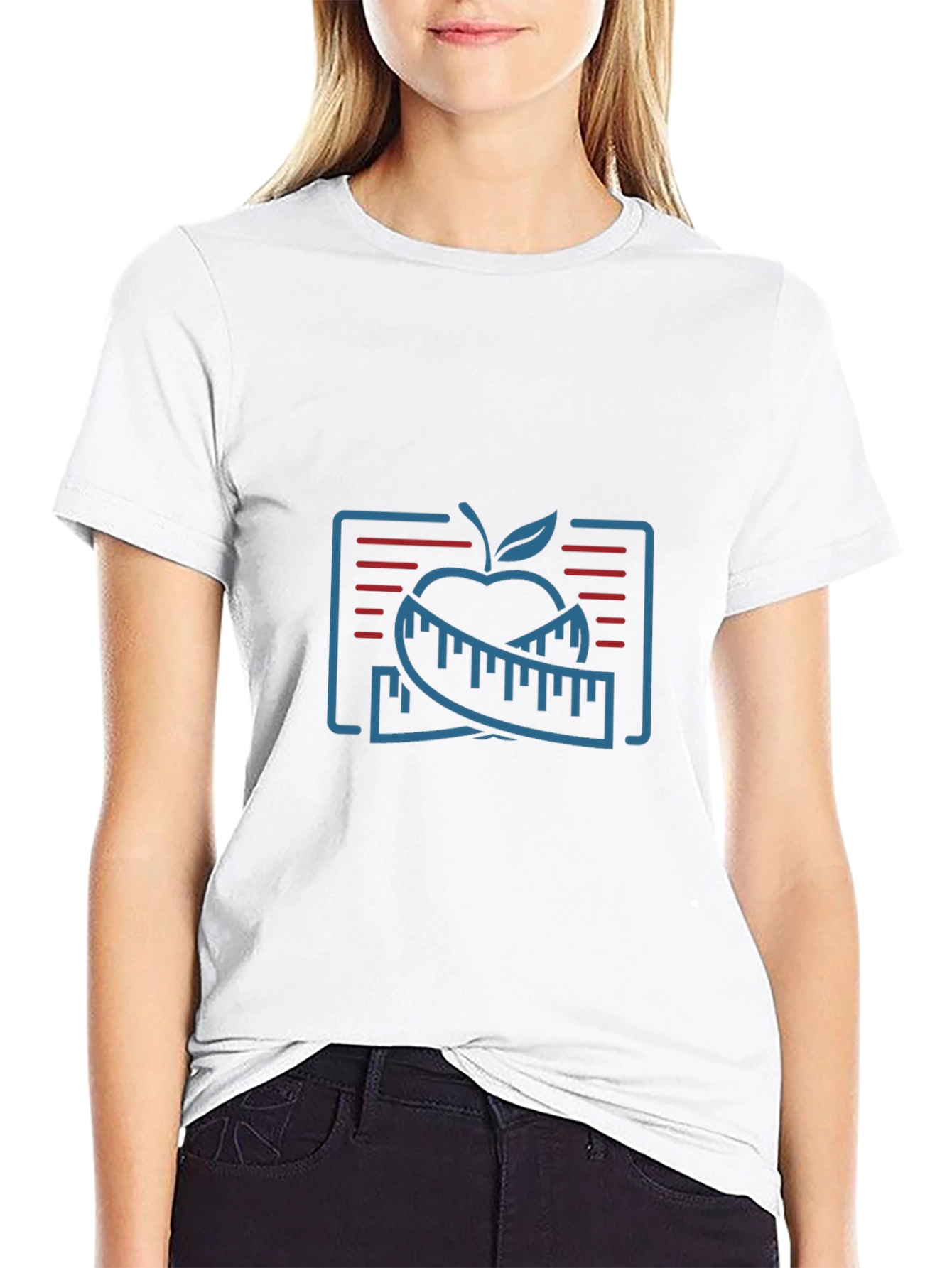 Fitness Apple Graphic T-Shirt - Slim Fit