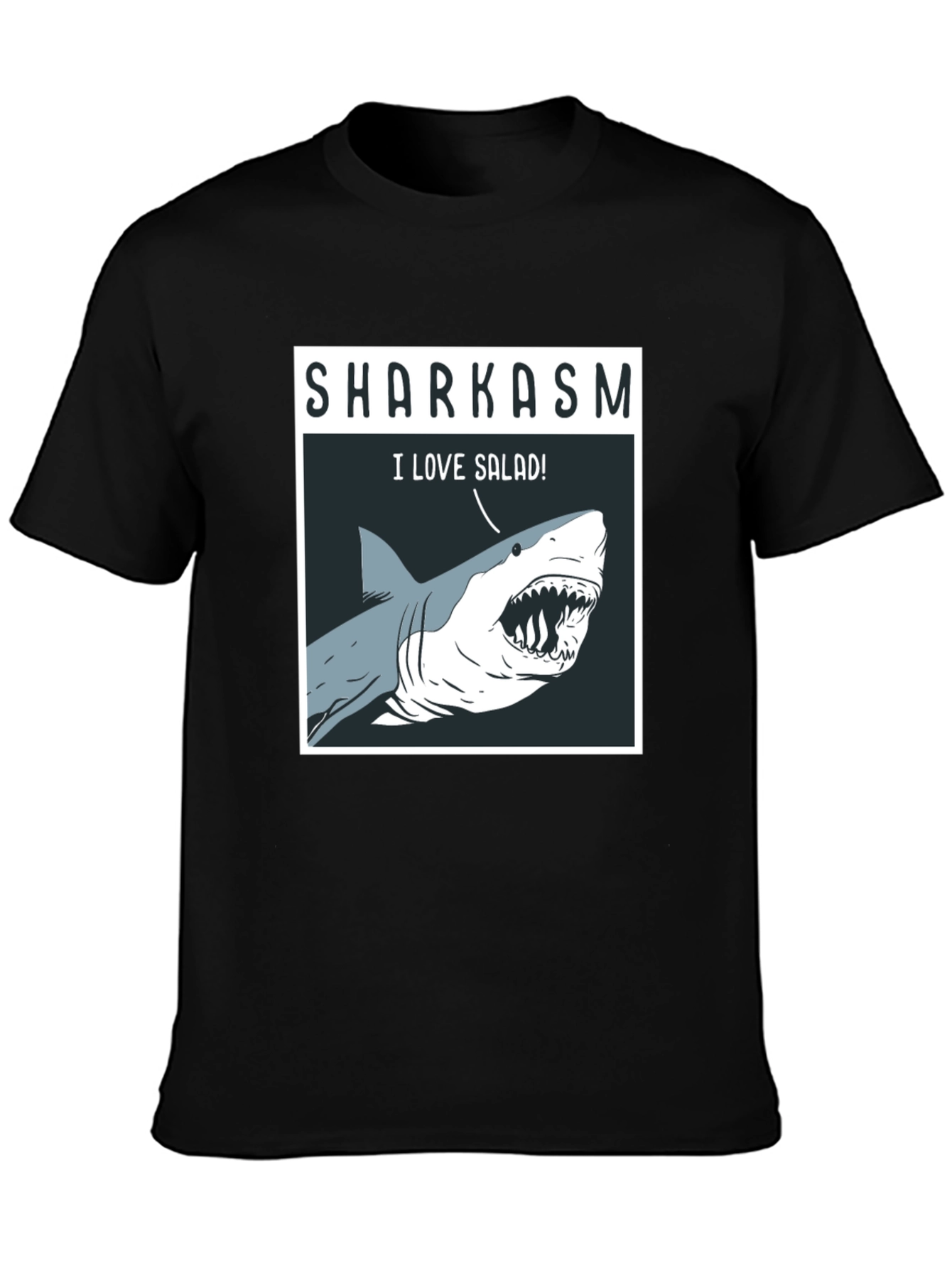 Sharkasm T-Shirt: I Love Salad! Funny Shark Tee