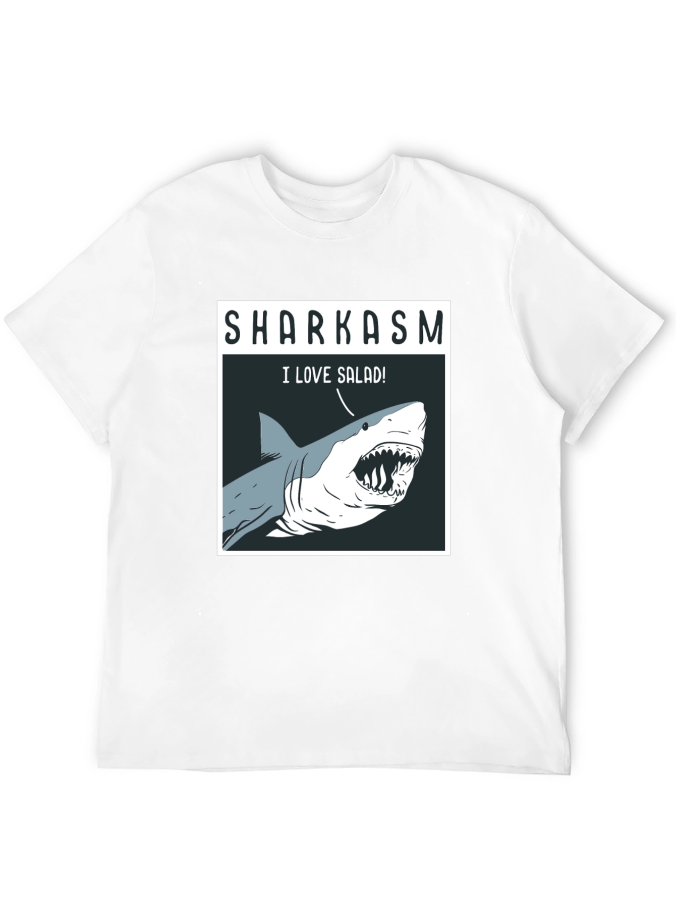 Sharkasm T-Shirt: I Love Salad! Funny Shark Tee